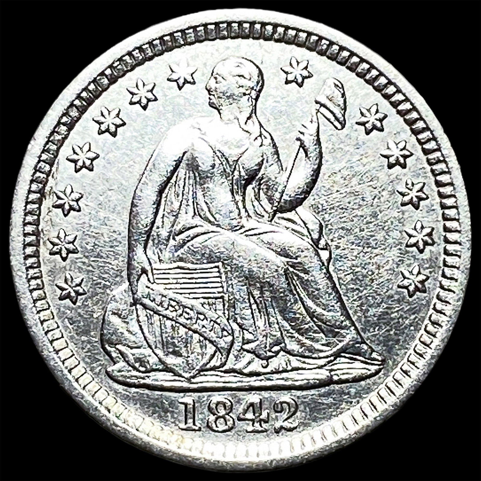 1842-O Silver Half Dime UNCIRCULATED: 1842-O Silver Half Dime UNCIRCULATED