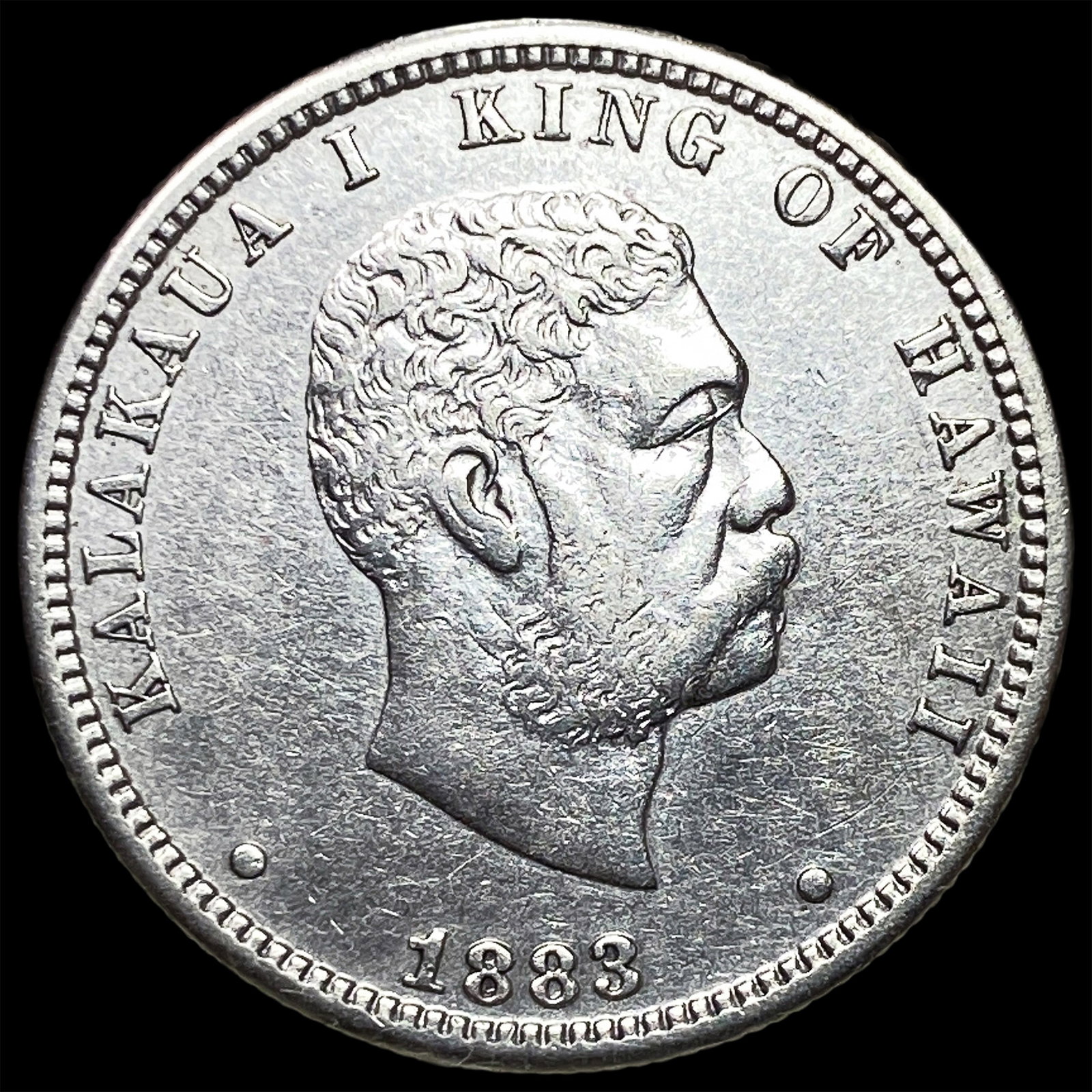1883 Hawaii Silver 1/4 Dollar UNCIRCULATED (1 of 2)