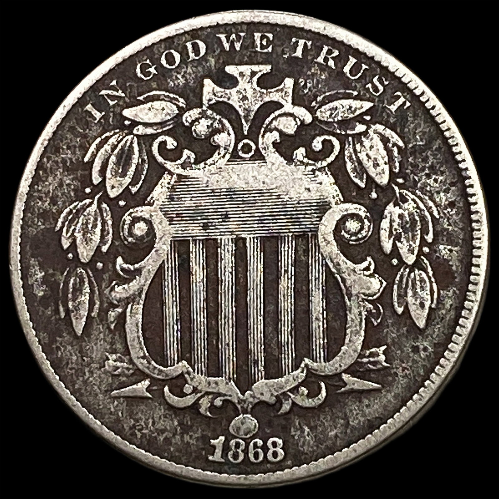 1868 Shield Nickel LIGHTLY CIRCULATED (1 of 2)