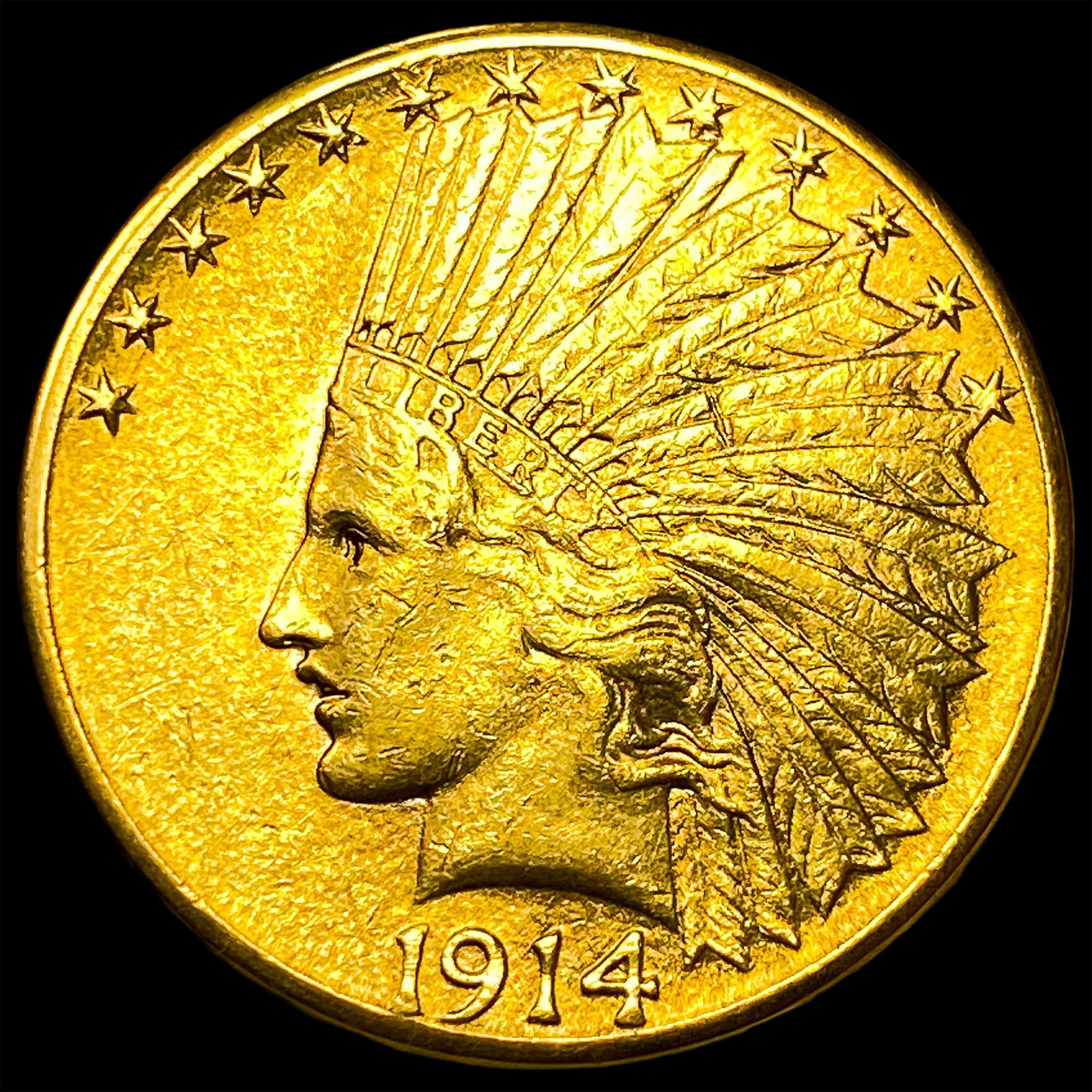 1914 Indian Head $10 Eagle Gold Coin UNCIRCULATED (1 of 2)