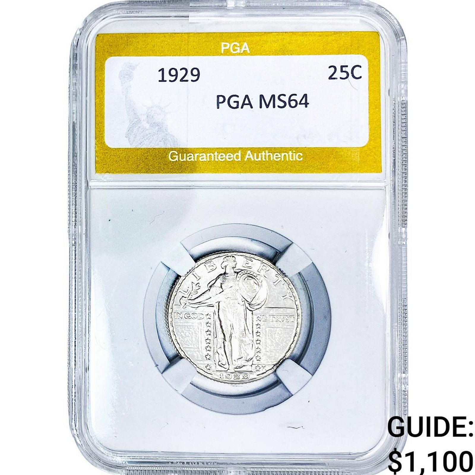 1929 Standing Liberty Quarter PGA MS64: 1929 Standing Liberty Quarter PGA MS64
