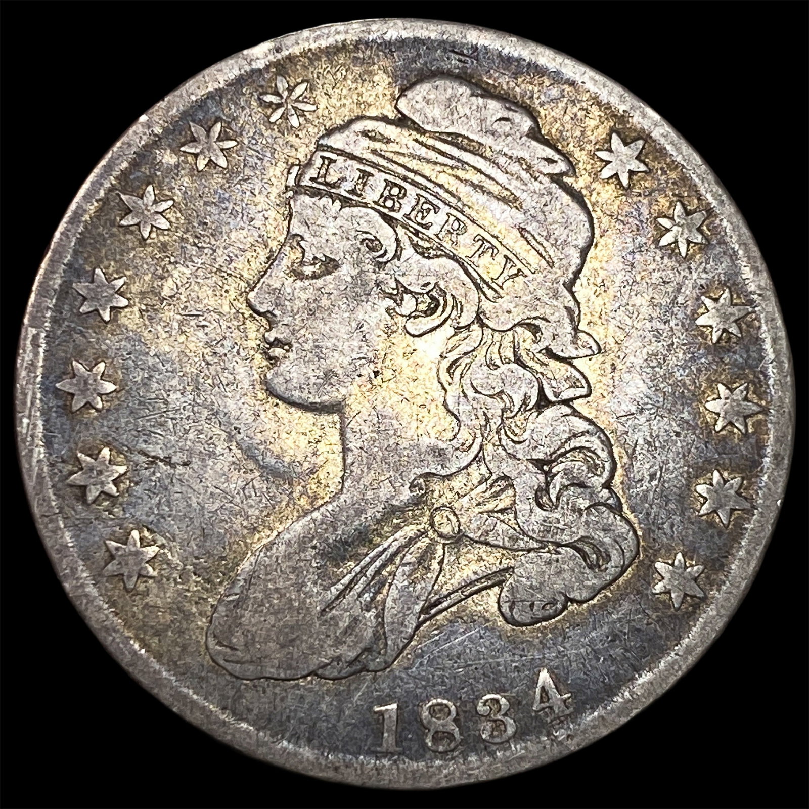 1834 Capped Bust Half Dollar LIGHTLY CIRCULATED: 1834 Capped Bust Half Dollar LIGHTLY CIRCULATED