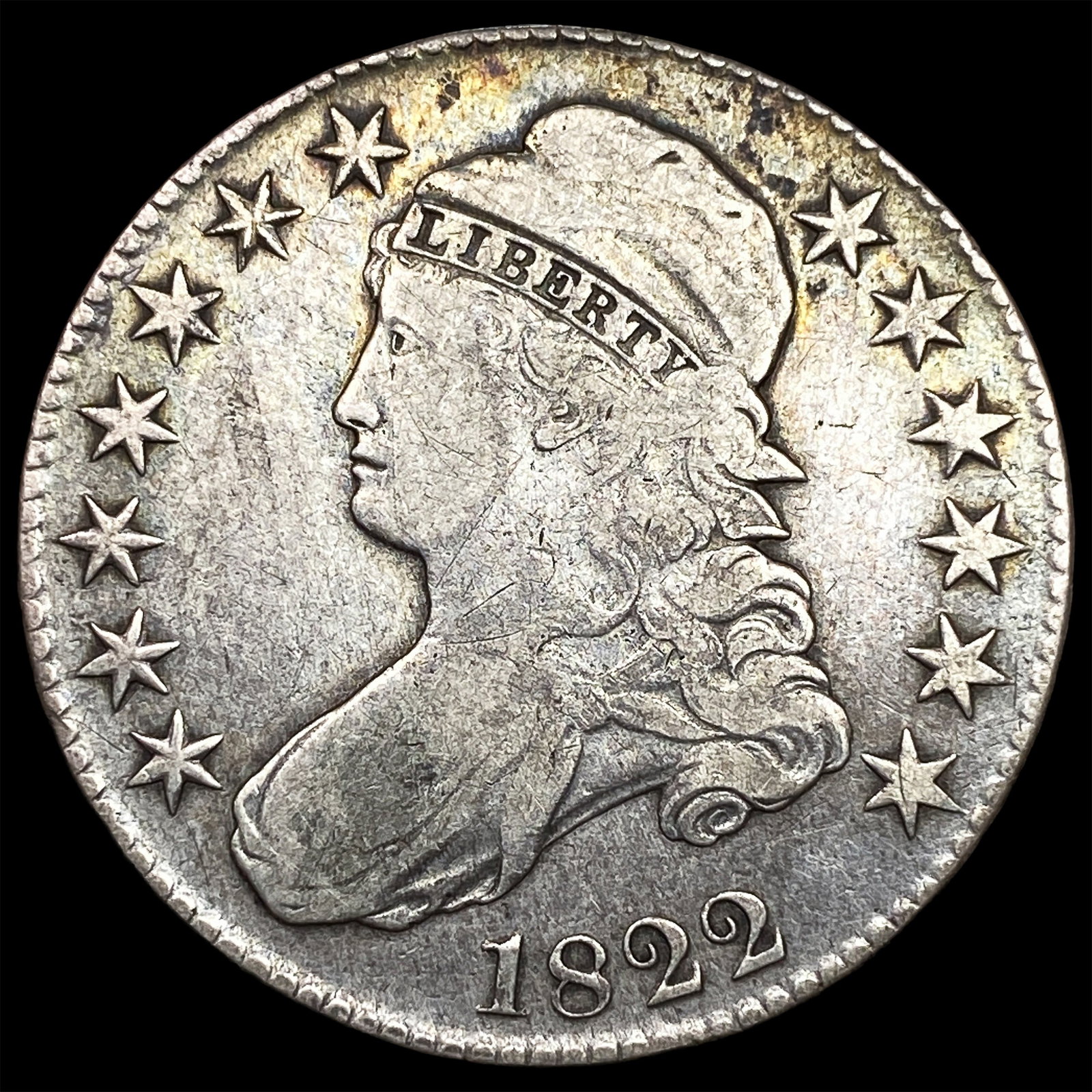 1822 Capped Bust Half Dollar NEARLY UNCIRCULATED: 1822 Capped Bust Half Dollar NEARLY UNCIRCULATED