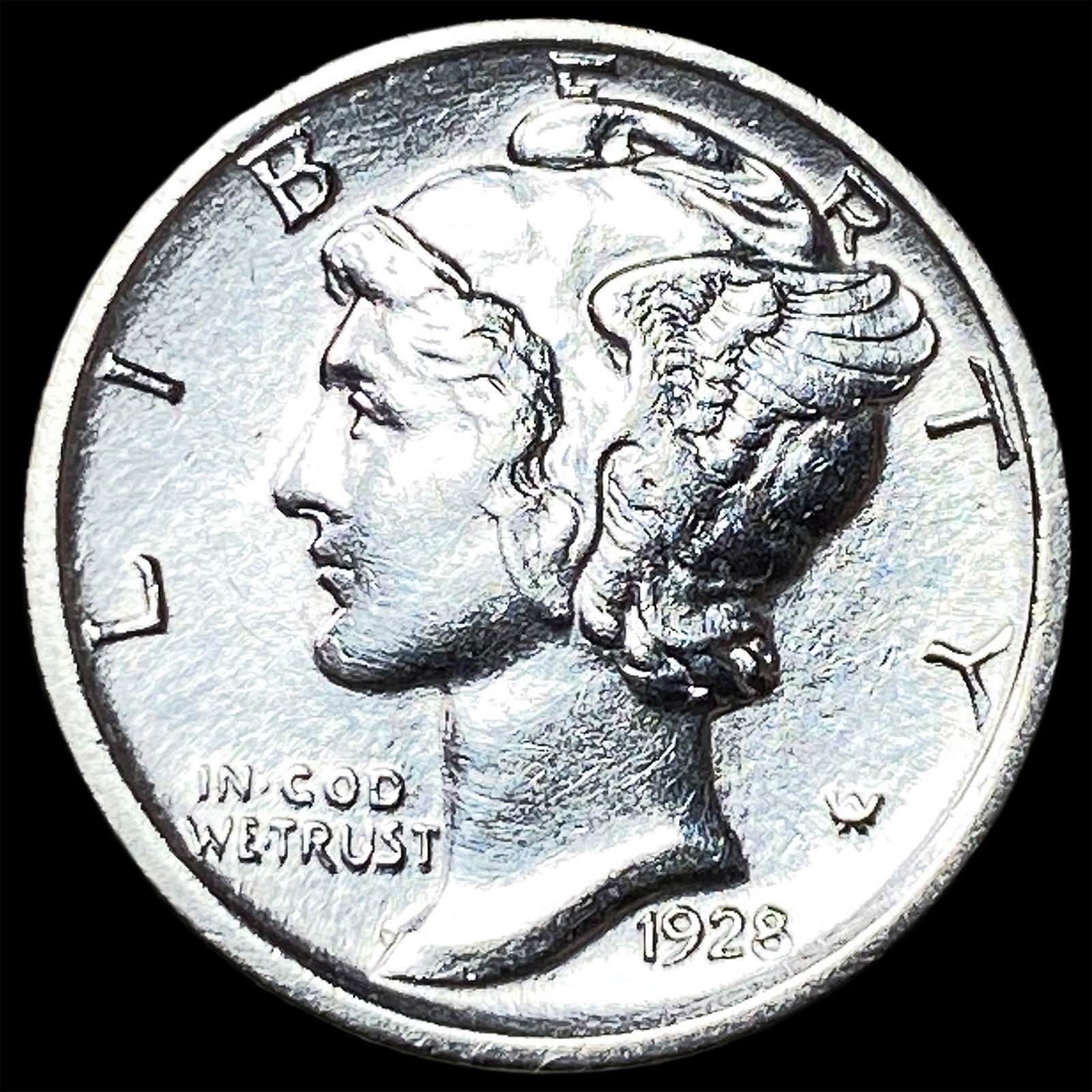 1928-D Silver Mercury Dime UNCIRCULATED (1 of 2)