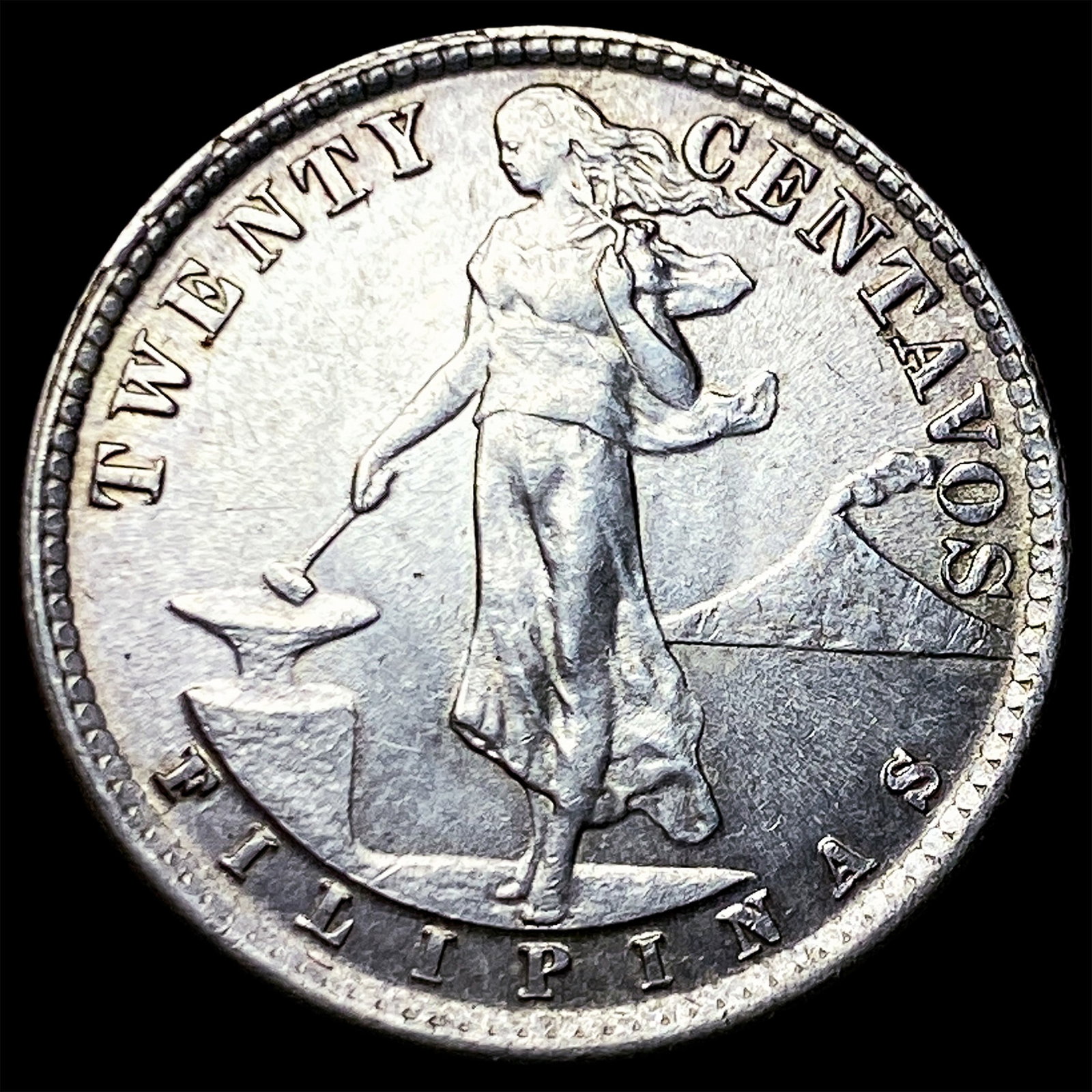 1937M Philippines Silver 20 Centavos (1 of 2)