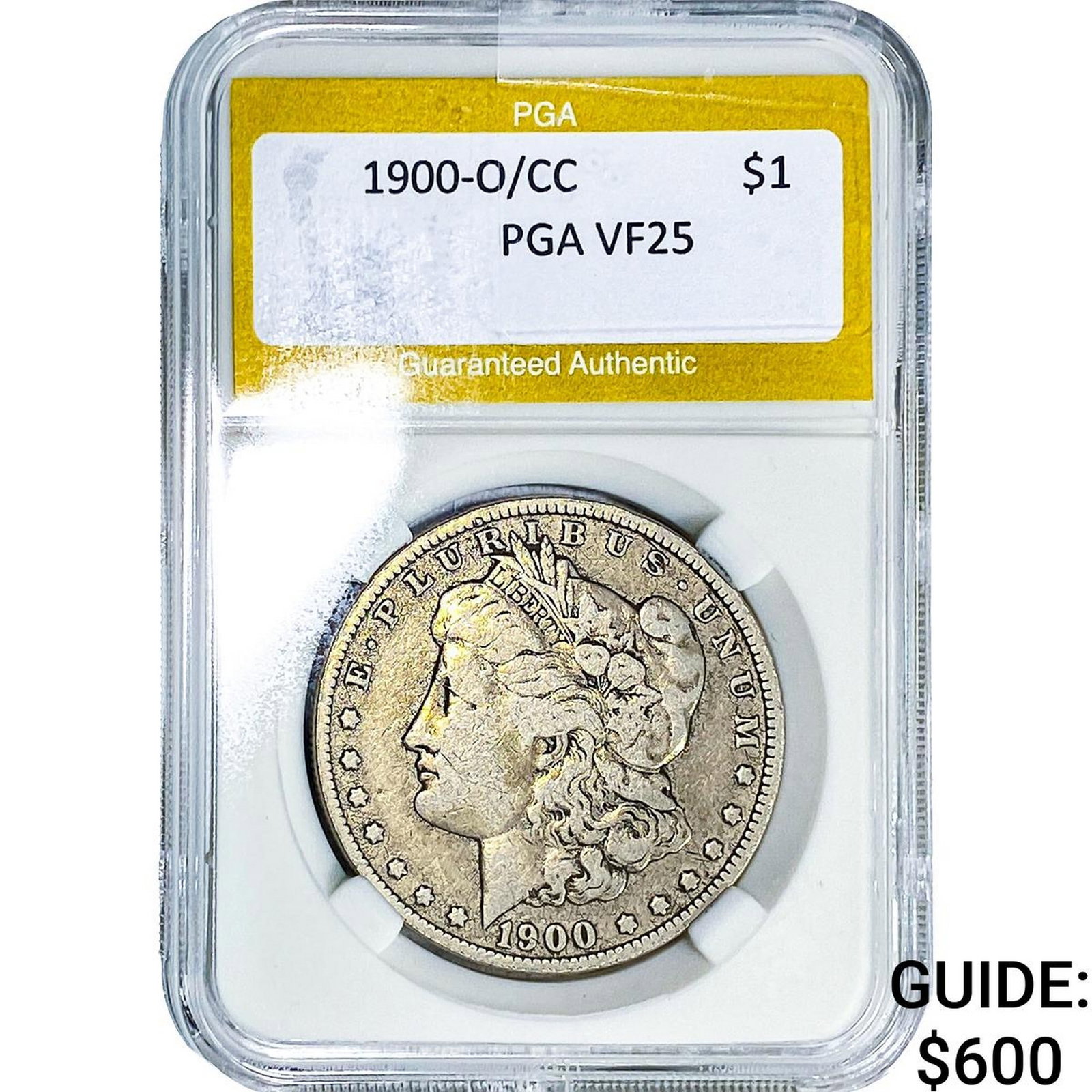 1900-O/CC Morgan Silver Dollar PGA VF25 (1 of 2)