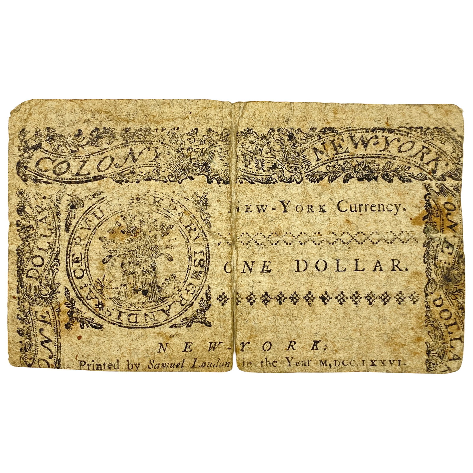 1776 Mar 5, 1776 $1 New York (Fr. NY191) (1 of 2)