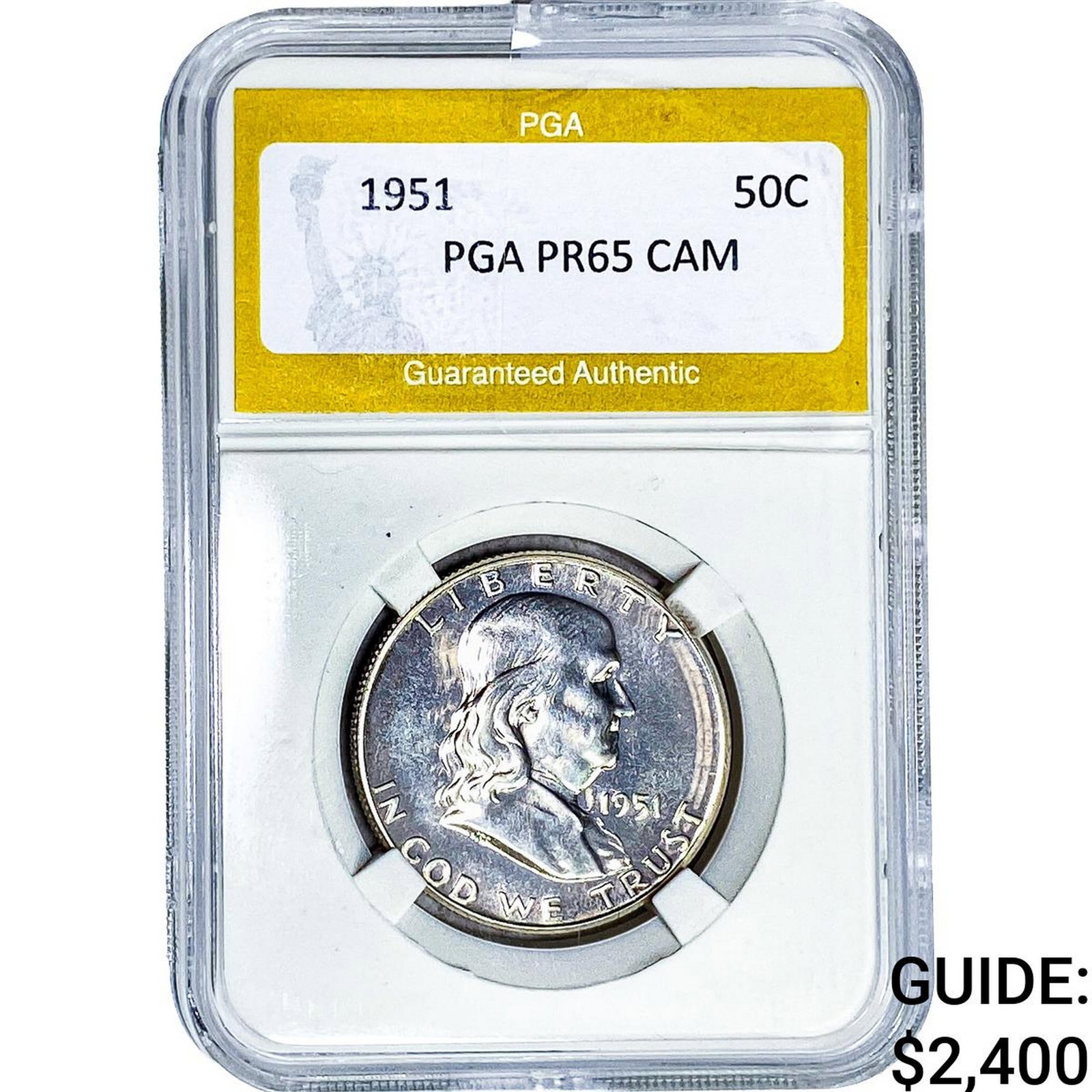 1951 Franklin Half Dollar PGA PR65 CAM (1 of 2)