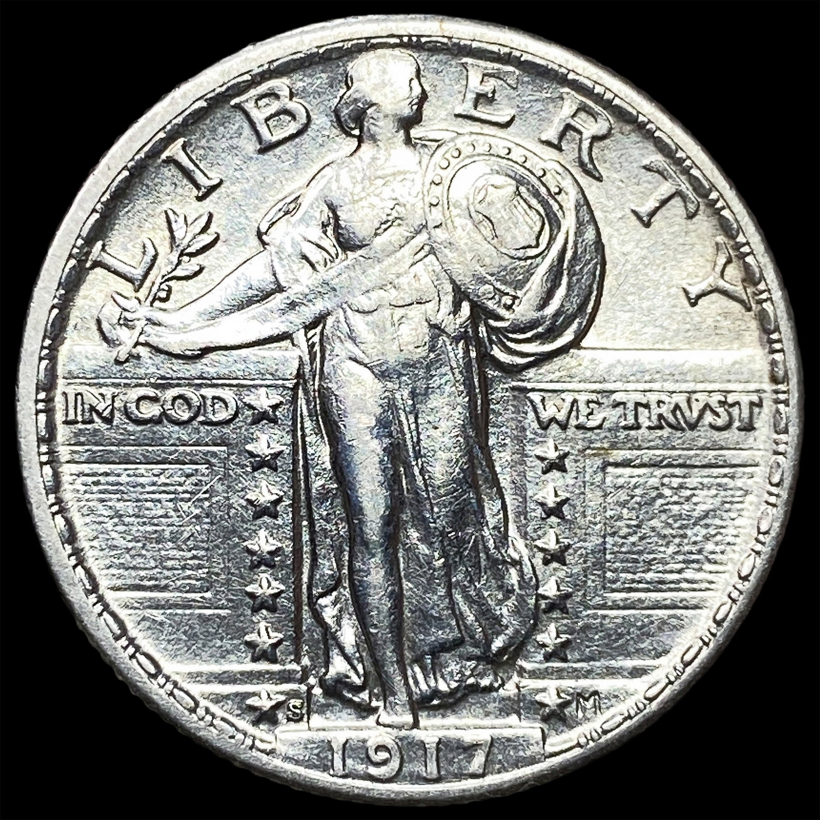 1917-S Silver Standing Liberty Quarter UNCIRCULATED (1 of 2)