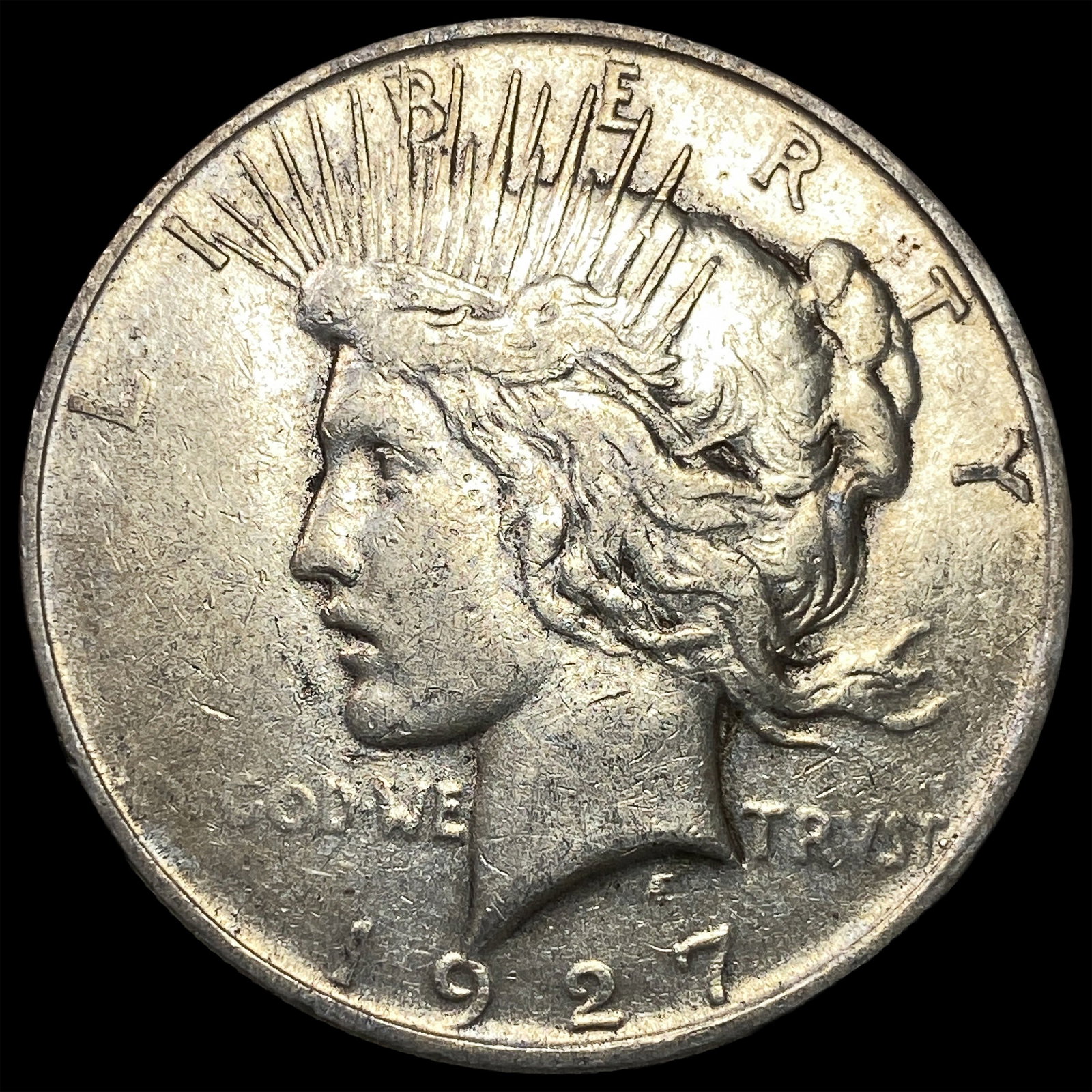 1927-D Peace Silver Dollar NEARLY UNCIRCULATED: 1927-D Peace Silver Dollar NEARLY UNCIRCULATED
