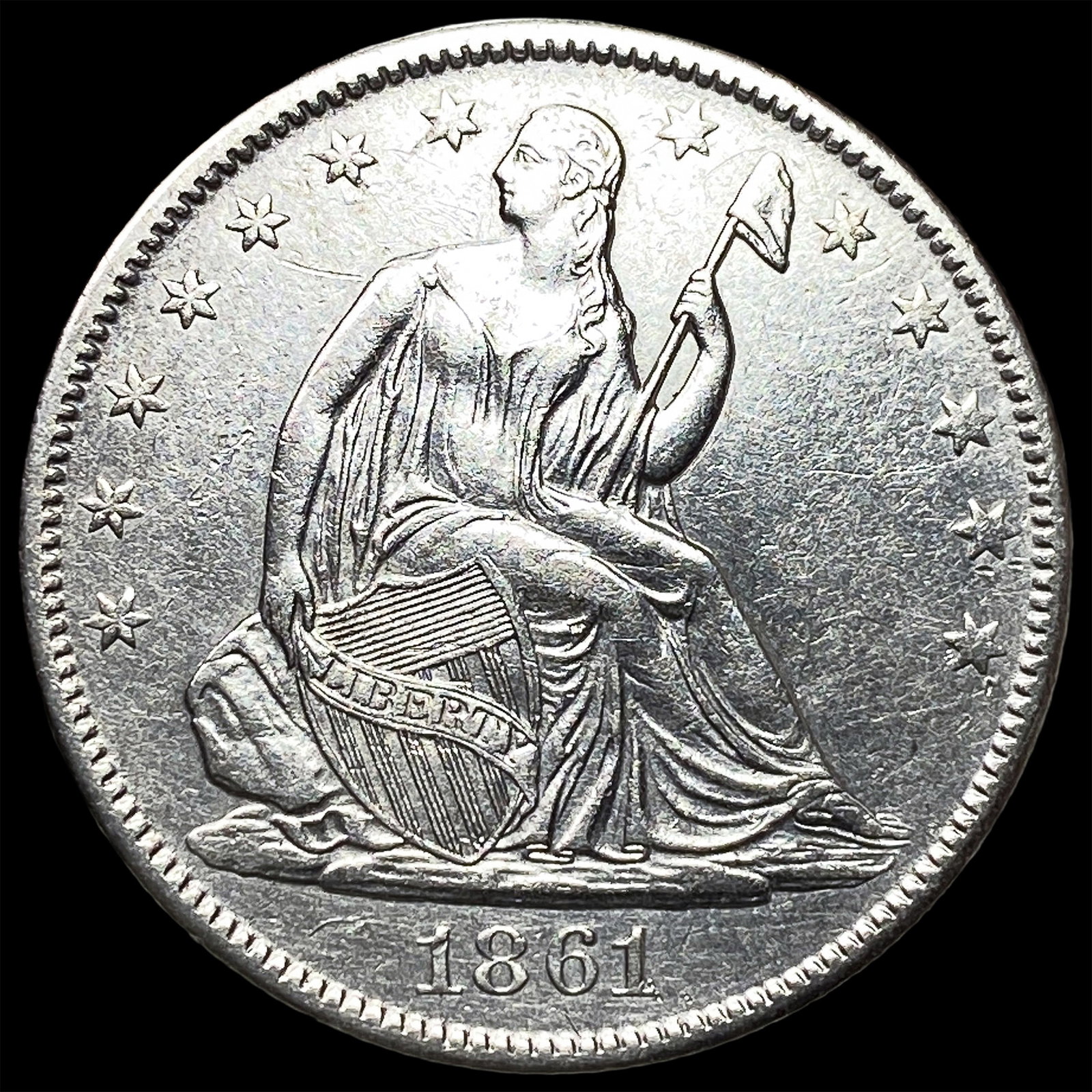 1861-O Silver Half Dollar UNCIRCULATED: 1861-O Silver Half Dollar UNCIRCULATED
