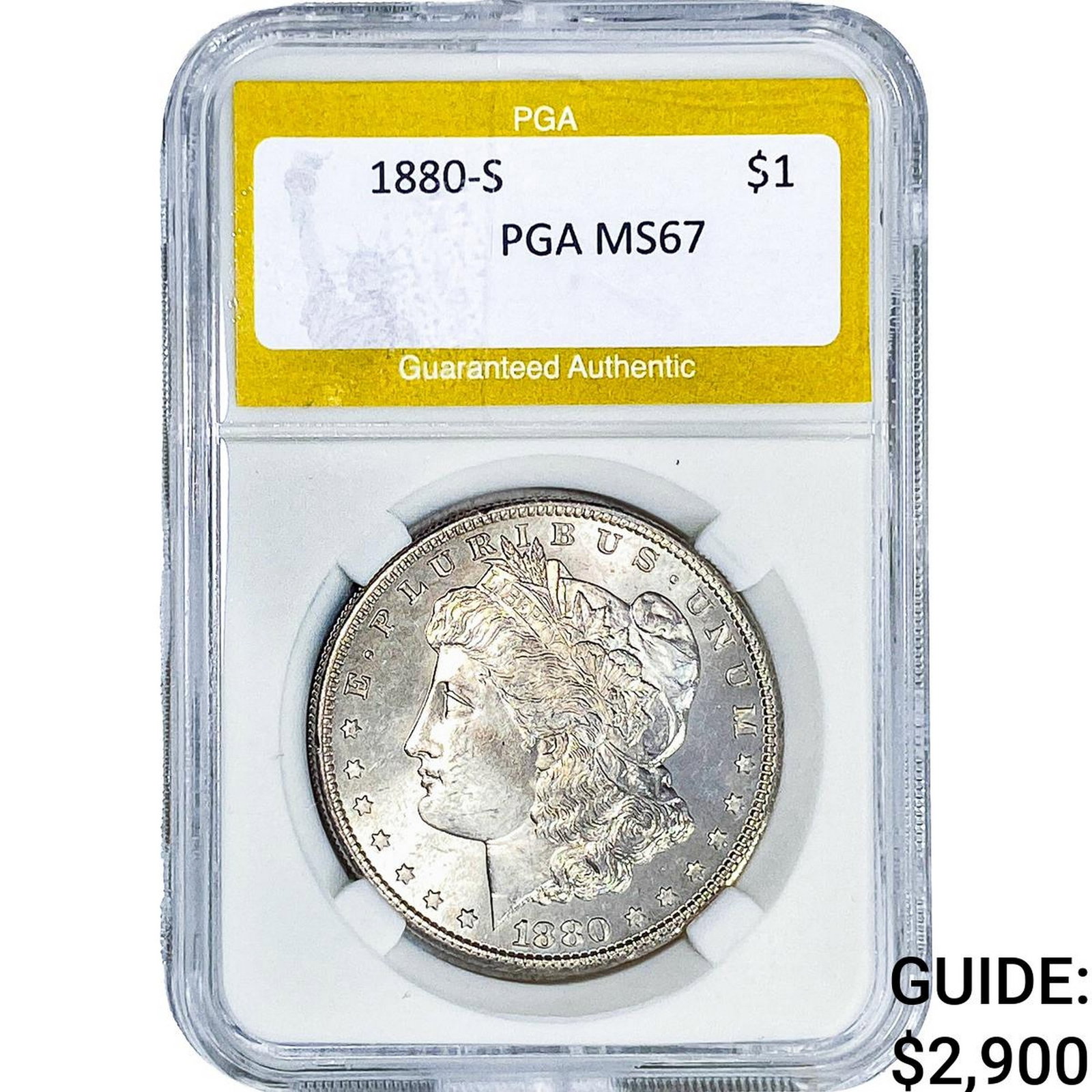 1880-S Morgan Silver Dollar PGA MS67 (1 of 2)