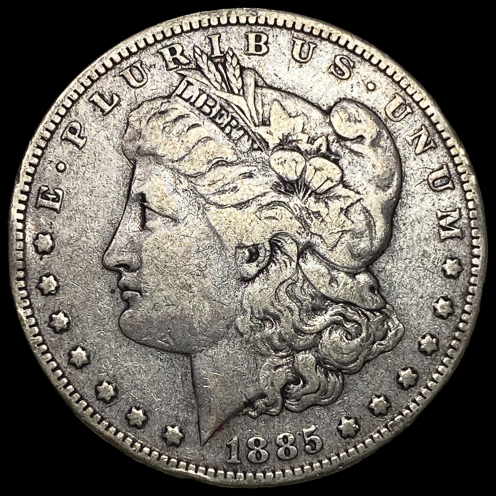 1885-S Silver Morgan Dollar LIGHTLY CIRCULATED: 1885-S Silver Morgan Dollar LIGHTLY CIRCULATED