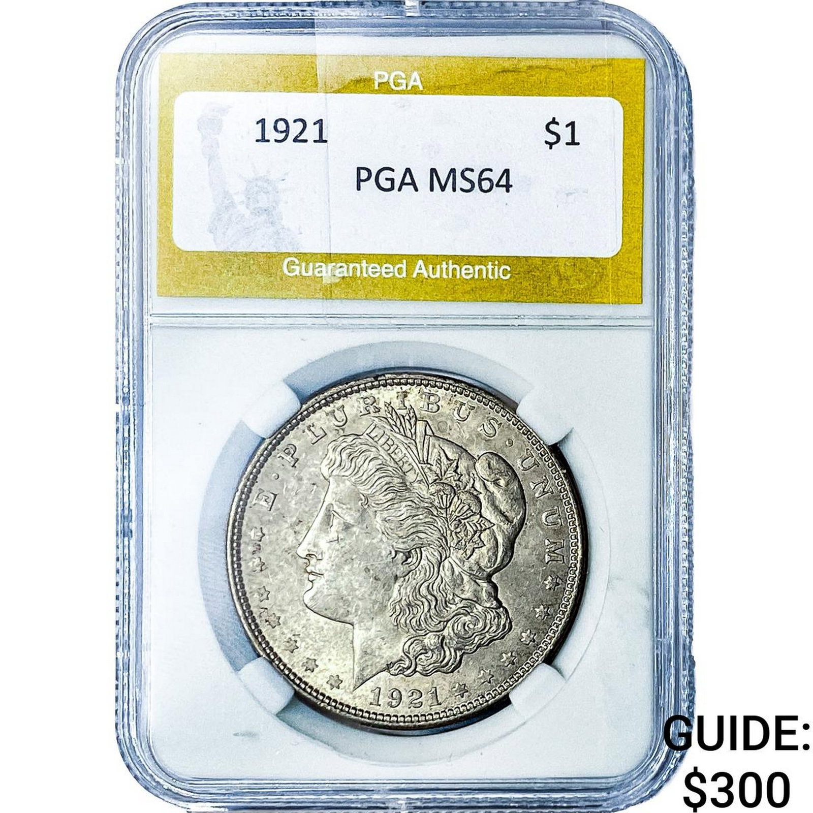 1921 Morgan Silver Dollar PGA MS64: 1921 Morgan Silver Dollar PGA MS64