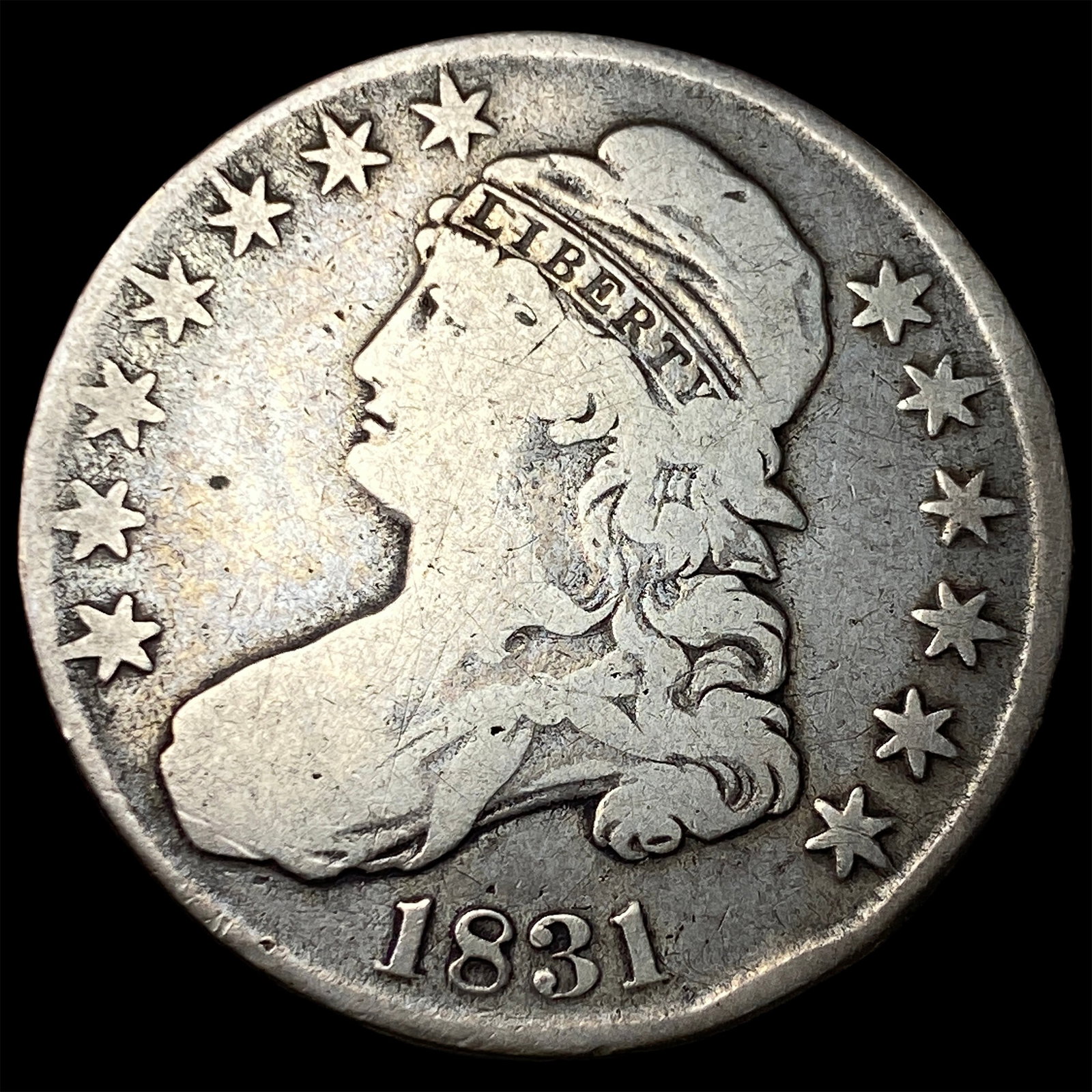 1831 Capped Bust Half Dollar LIGHTLY CIRCULATED: 1831 Capped Bust Half Dollar LIGHTLY CIRCULATED