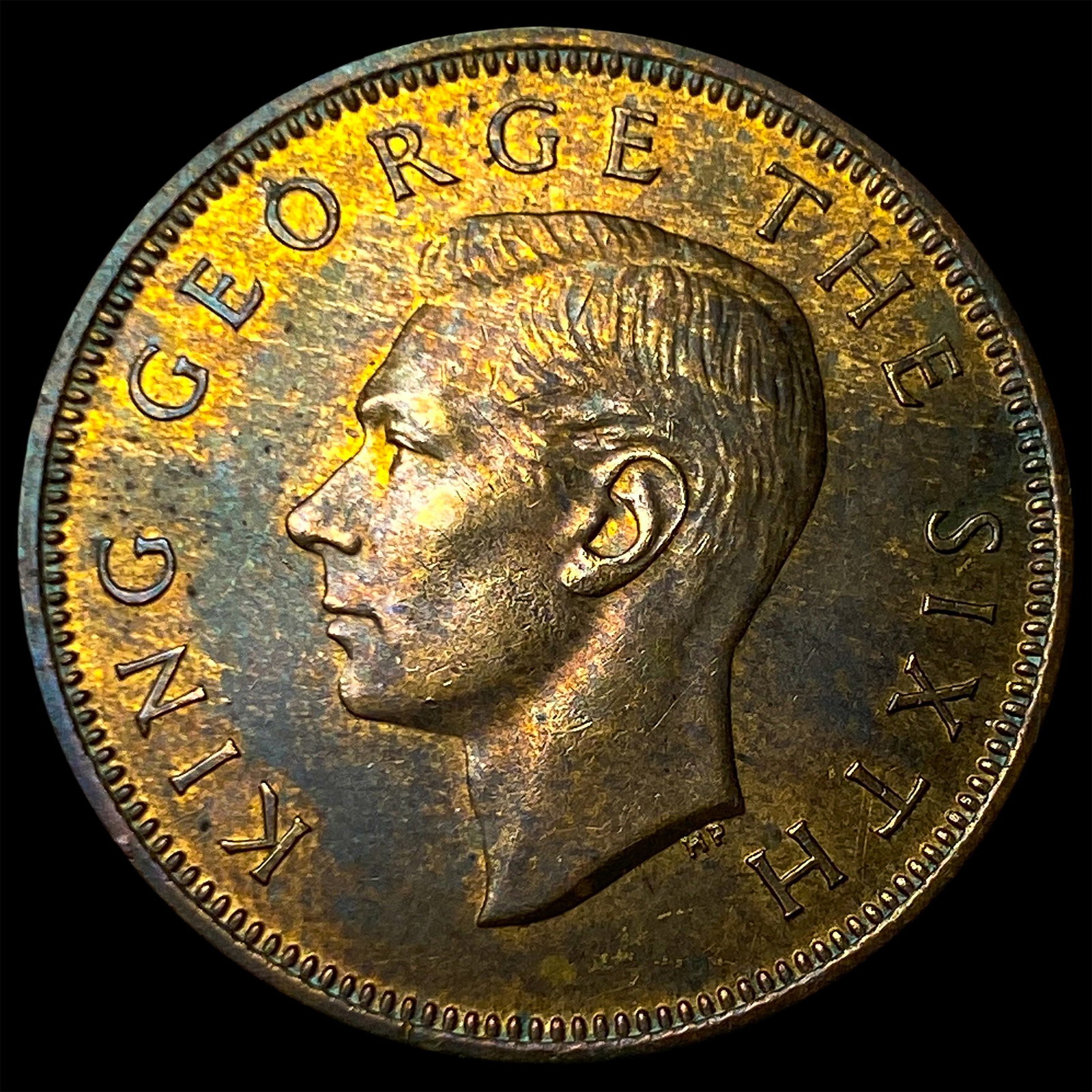 1952 New Zealand Bronze 1/2 Penny: 1952 New Zealand Bronze 1/2 Penny