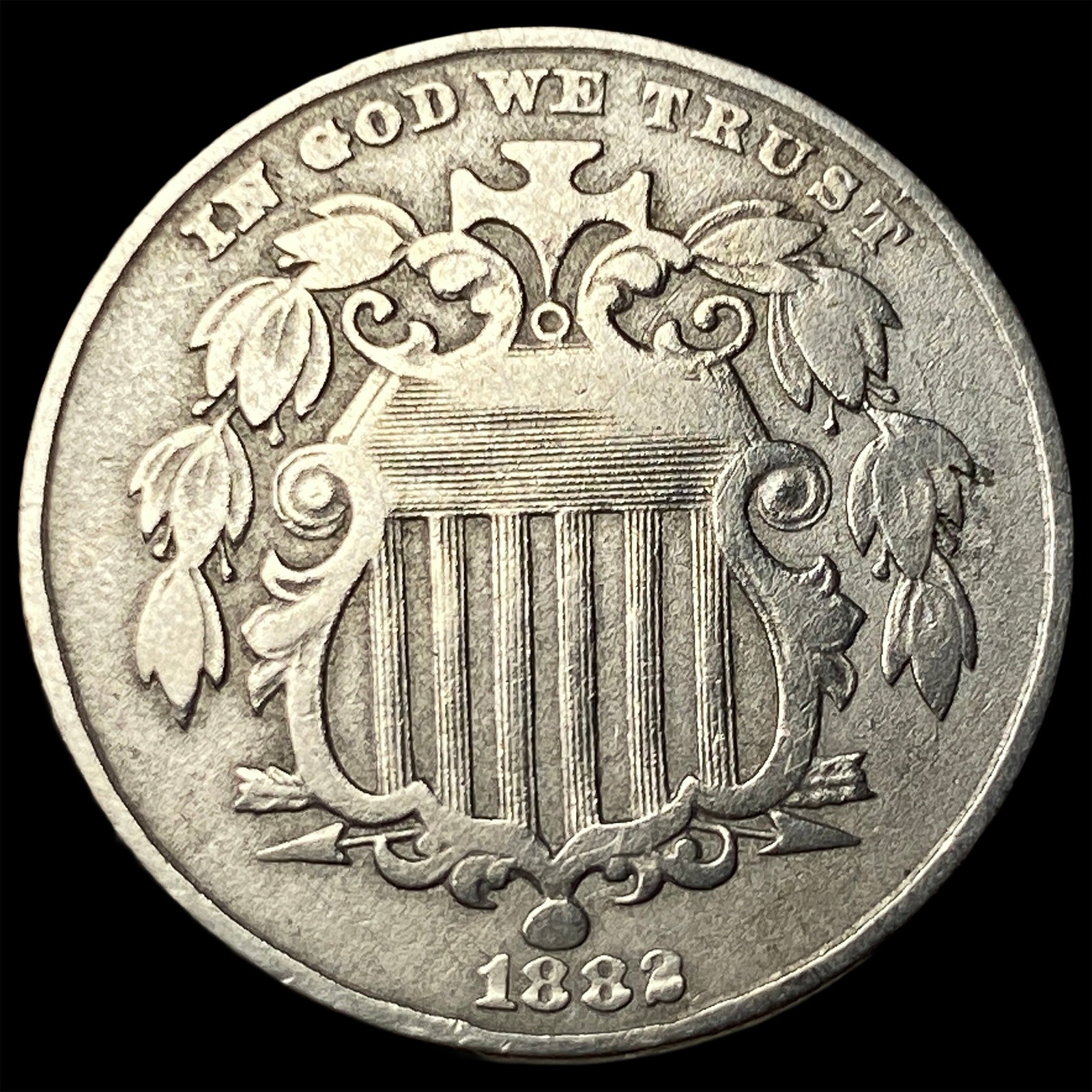 1882 Shield Nickel CLOSELY UNCIRCULATED: 1882 Shield Nickel CLOSELY UNCIRCULATED