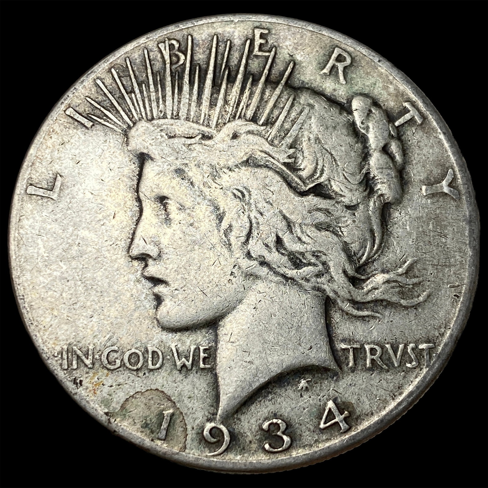 1934 Silver Peace Dollar LIGHTLY CIRCULATED: 1934 Silver Peace Dollar LIGHTLY CIRCULATED