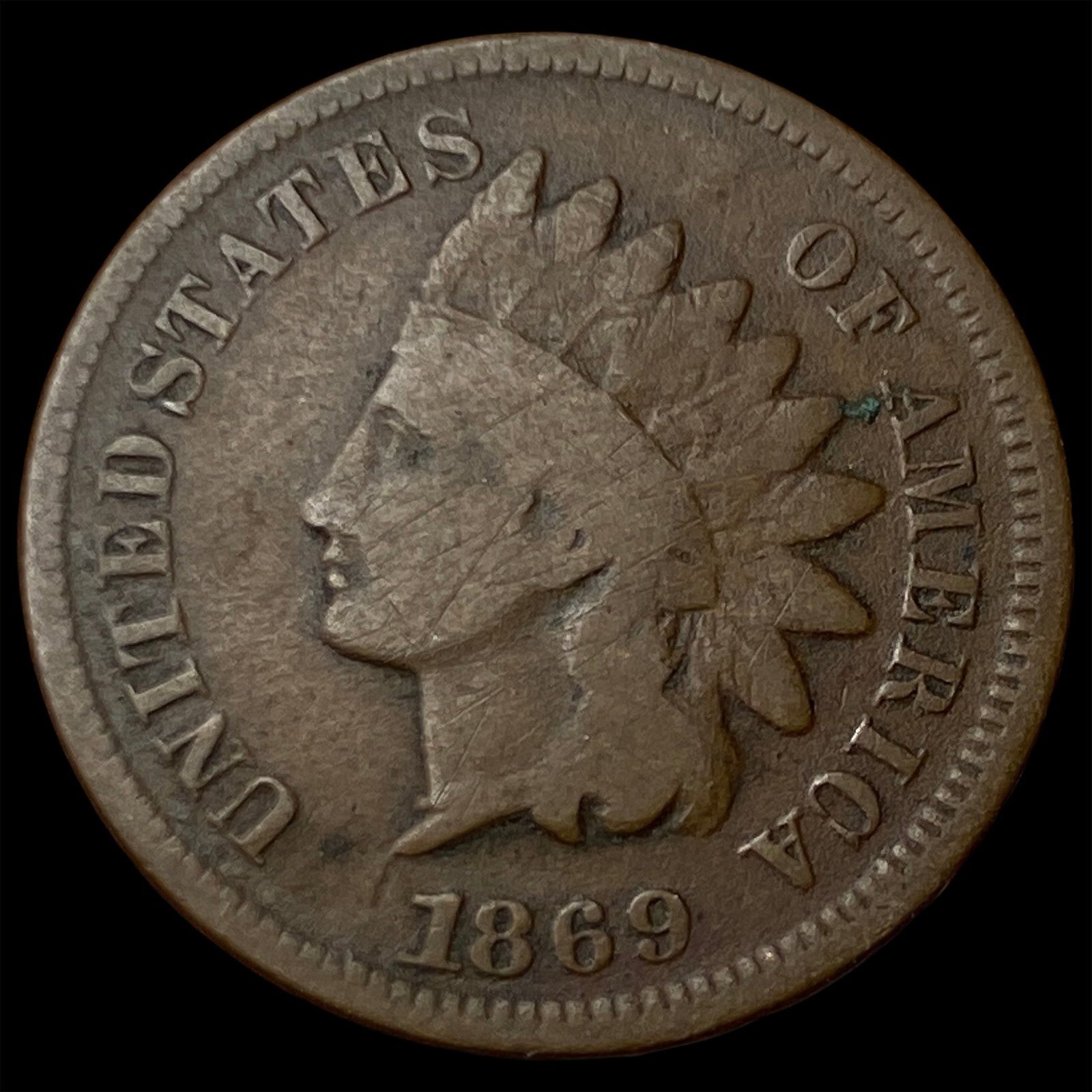 1869 Indian Head Cent LIGHTLY CIRCULATED (1 of 2)
