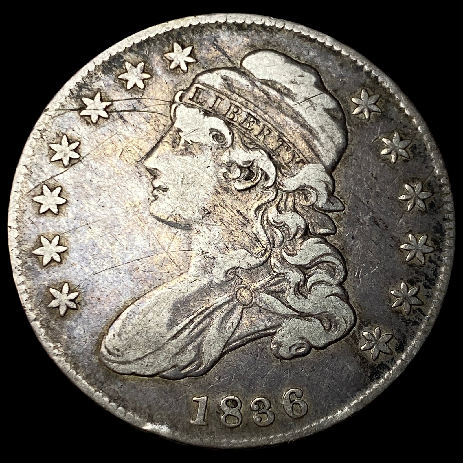 1836 Capped Bust Half Dollar LIGHTLY CIRCULATED (1 of 2)