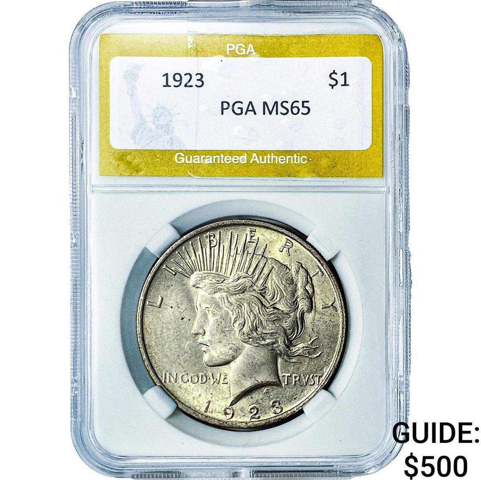 1923 Silver Peace Dollar PGA MS65 (1 of 2)