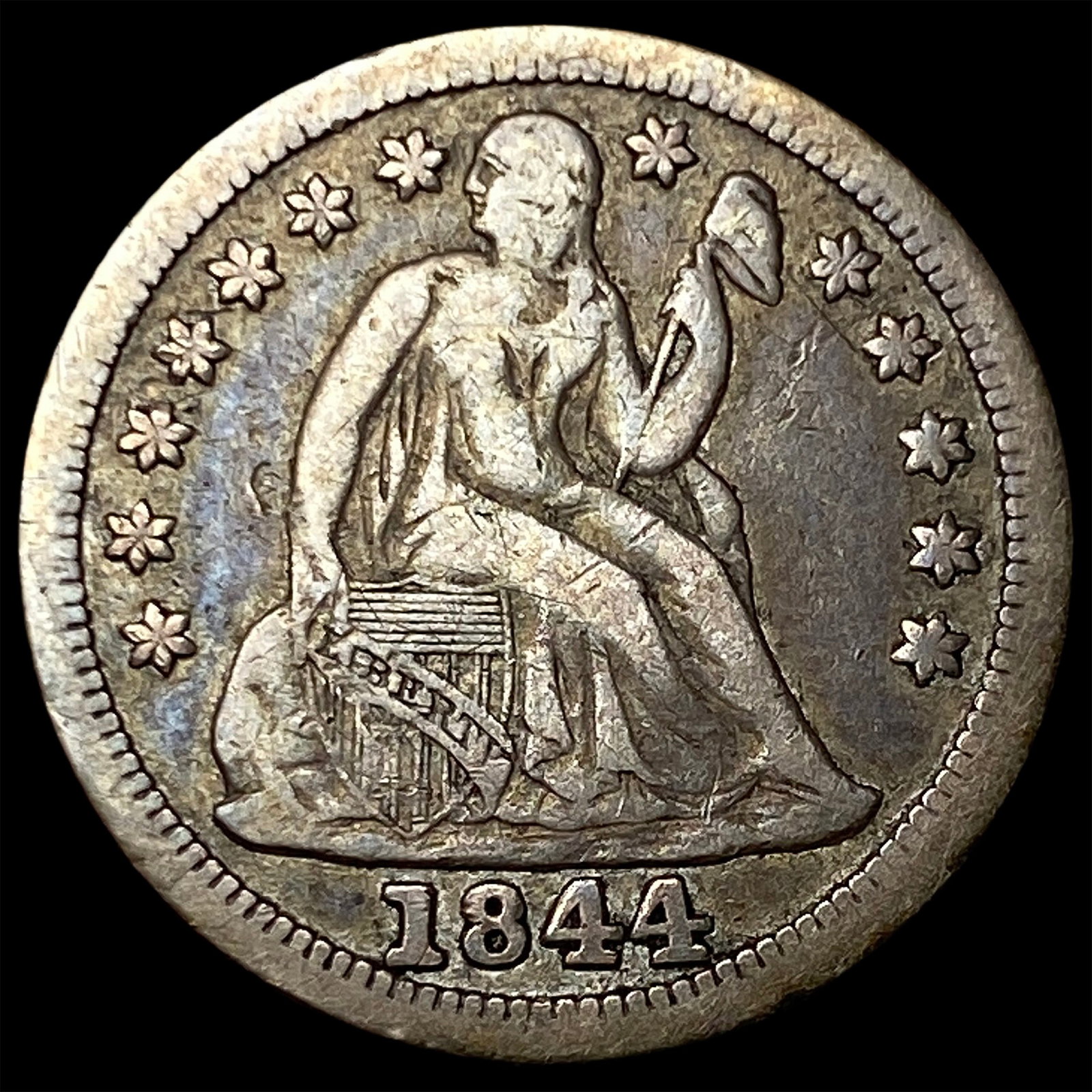 1844 Seated Liberty Dime LIGHTLY CIRCULATED (1 of 2)