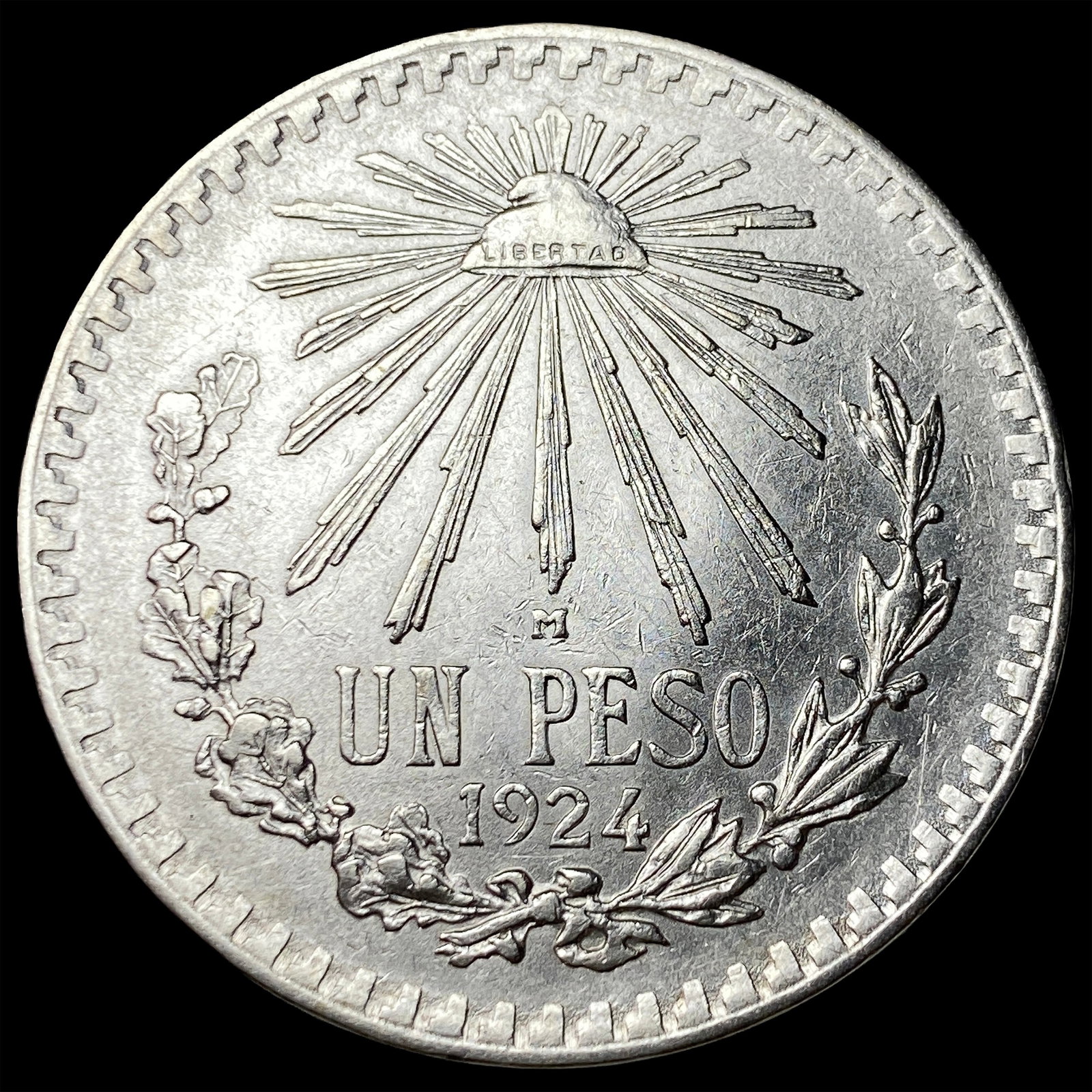1924-M Silver 1 Peso Mexico UNCIRCULATED (1 of 2)
