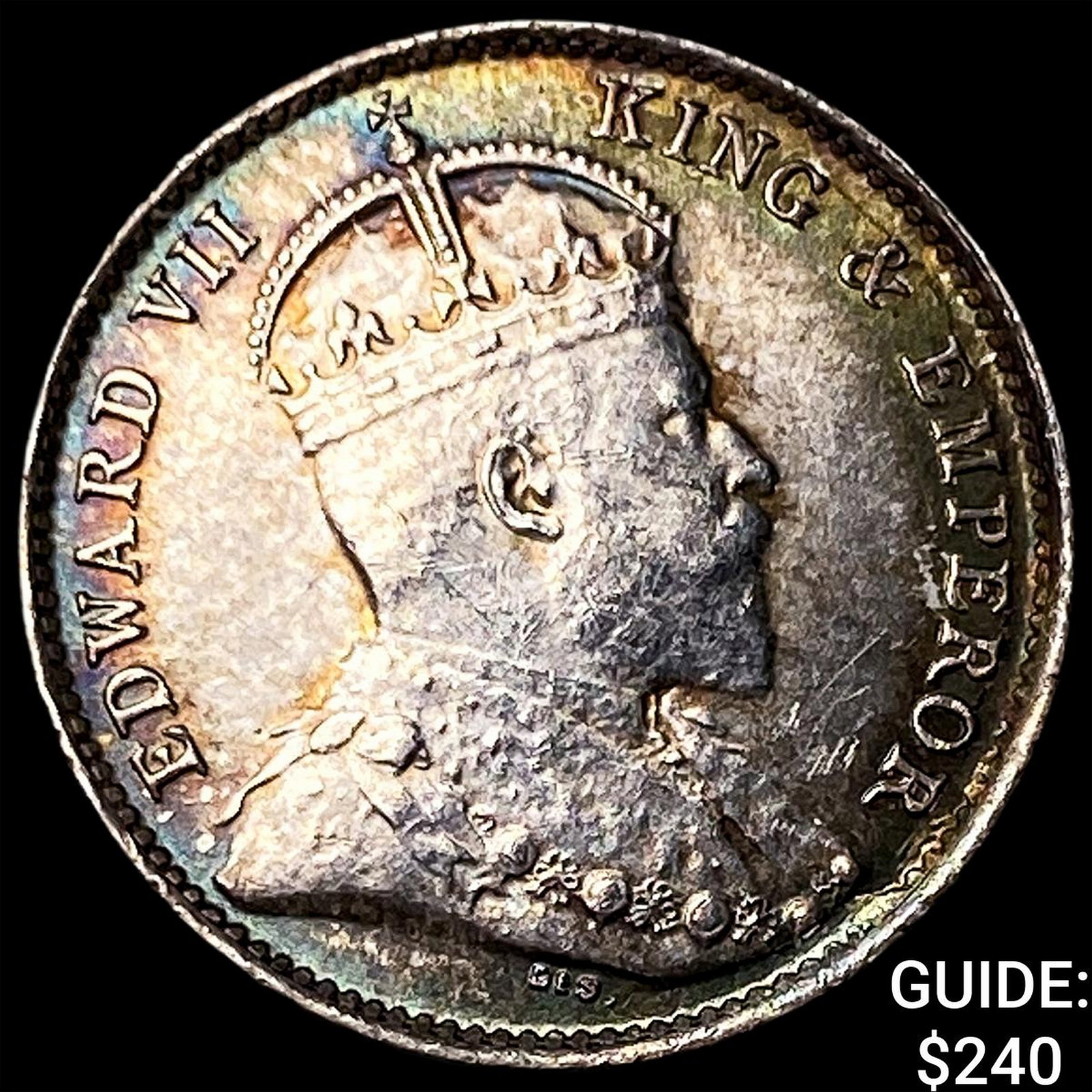 1902 Straits Settlements Silver 5 Cents: 1902 Straits Settlements Silver 5 Cents