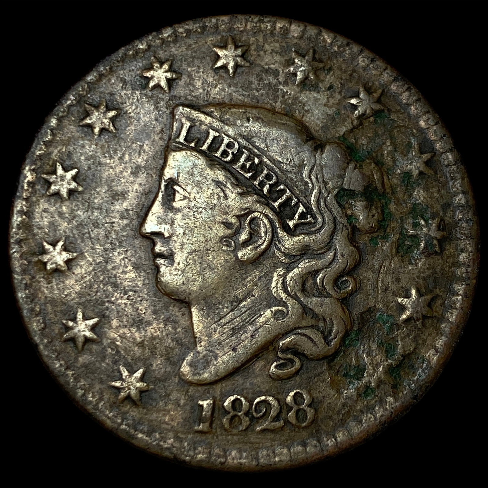 1828 Coronet Head Large Cent LIGHTLY CIRCULATED: 1828 Coronet Head Large Cent LIGHTLY CIRCULATED