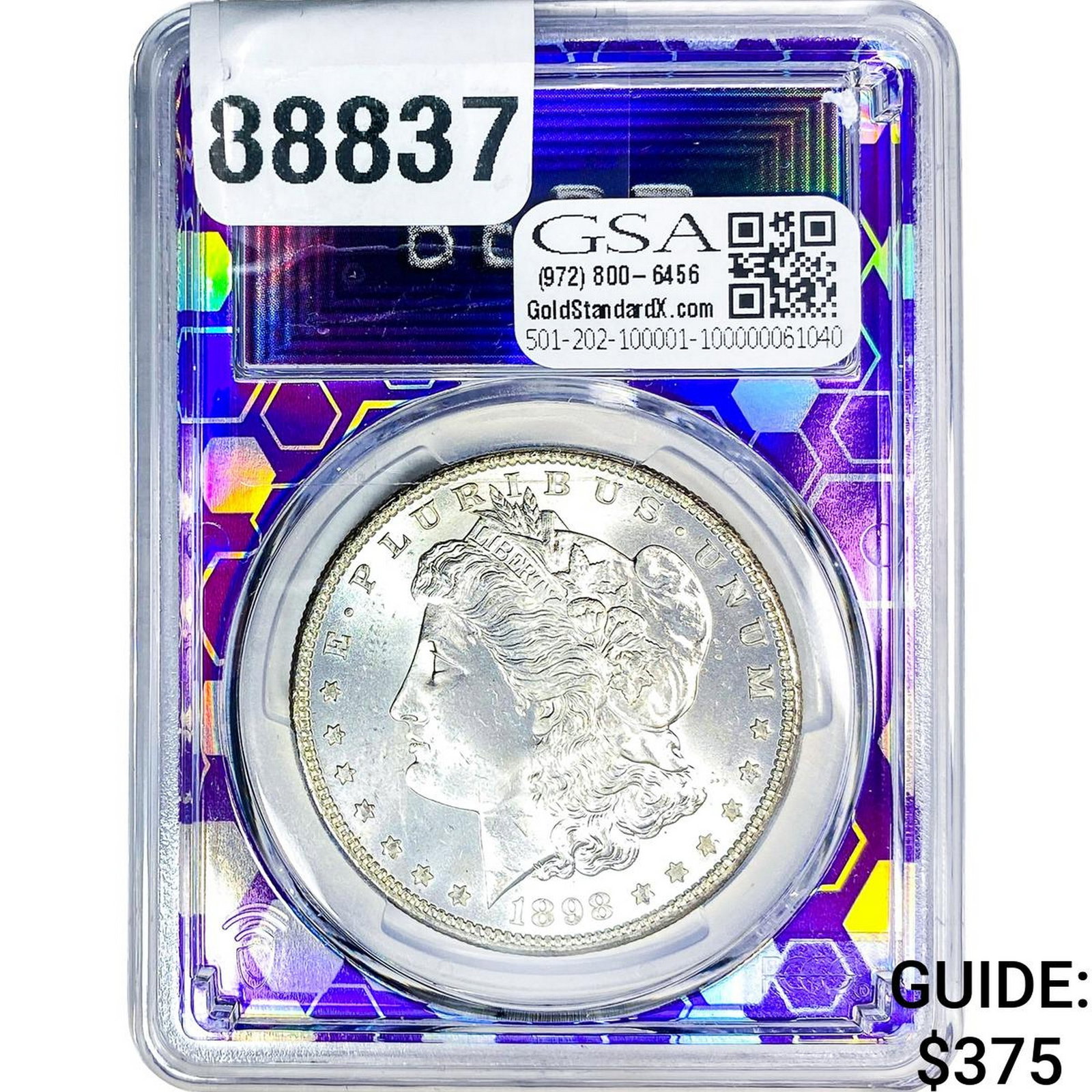 1898-O Morgan Silver Dollar PCGS MS64: 1898-O Morgan Silver Dollar PCGS MS64