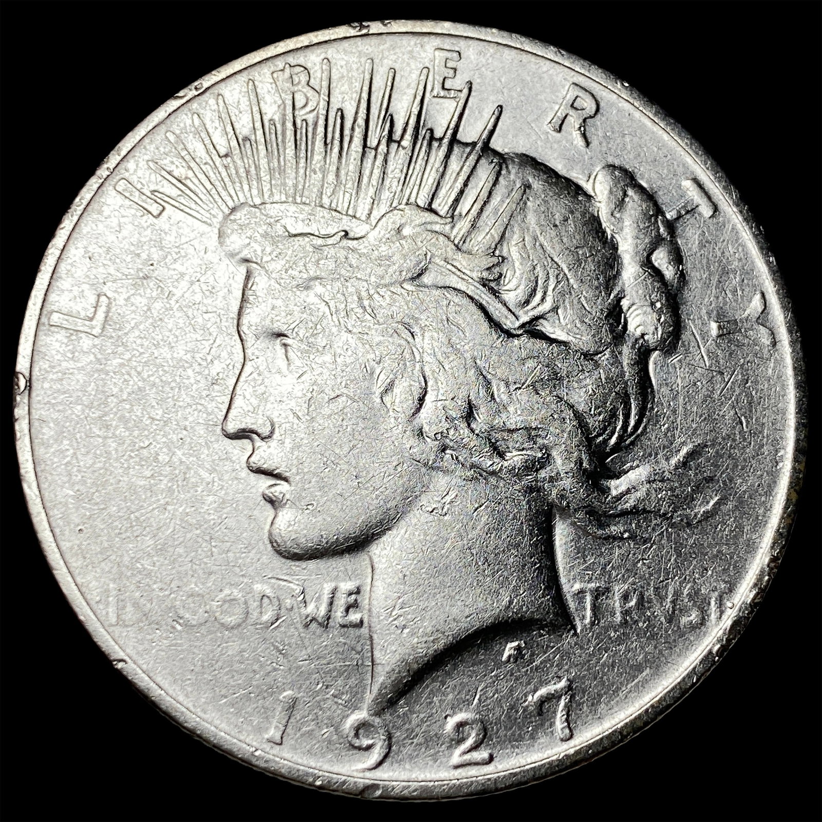1927 Peace Silver Dollar NEARLY UNCIRCULATED: 1927 Peace Silver Dollar NEARLY UNCIRCULATED