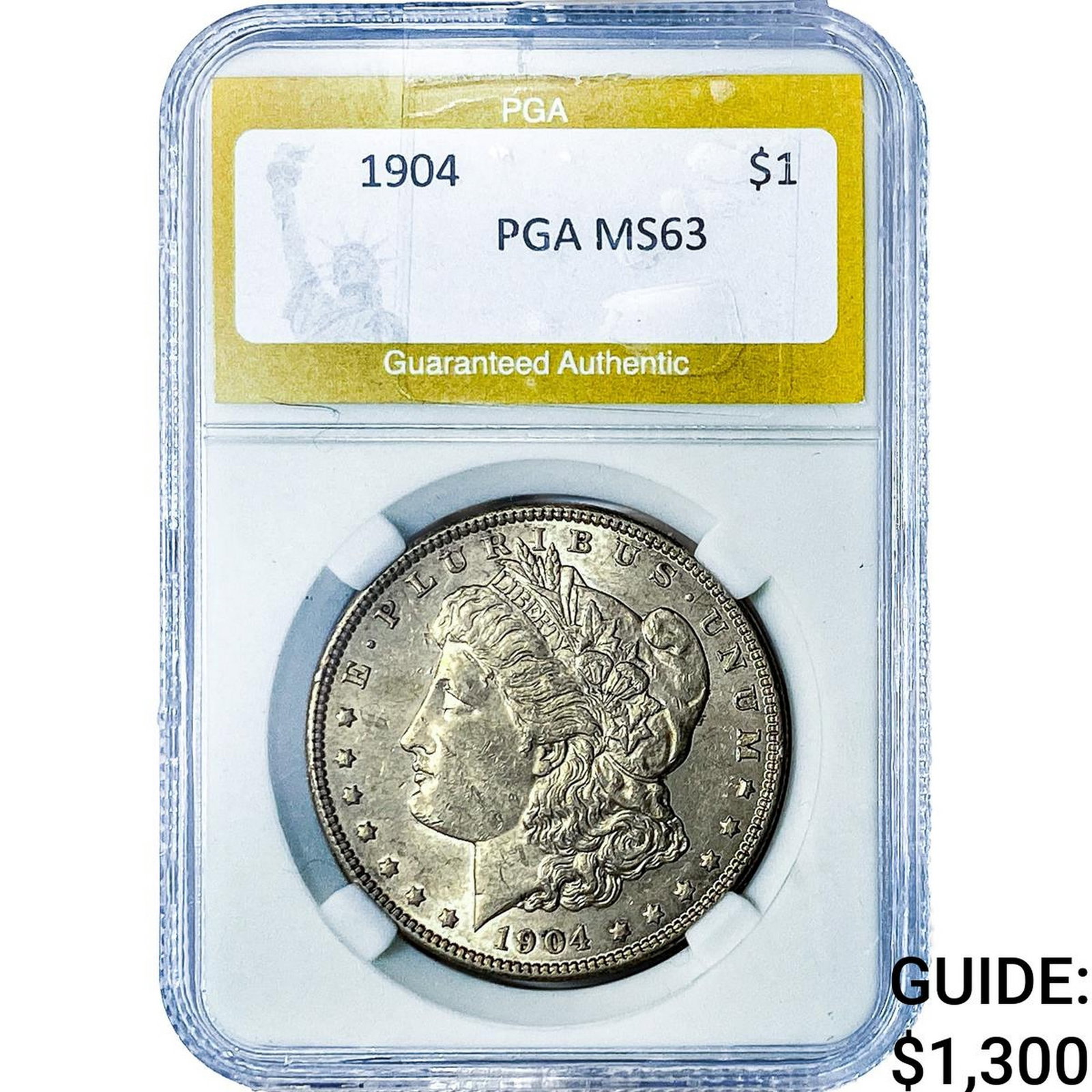 1904 Morgan Silver Dollar PGA MS63: 1904 Morgan Silver Dollar PGA MS63
