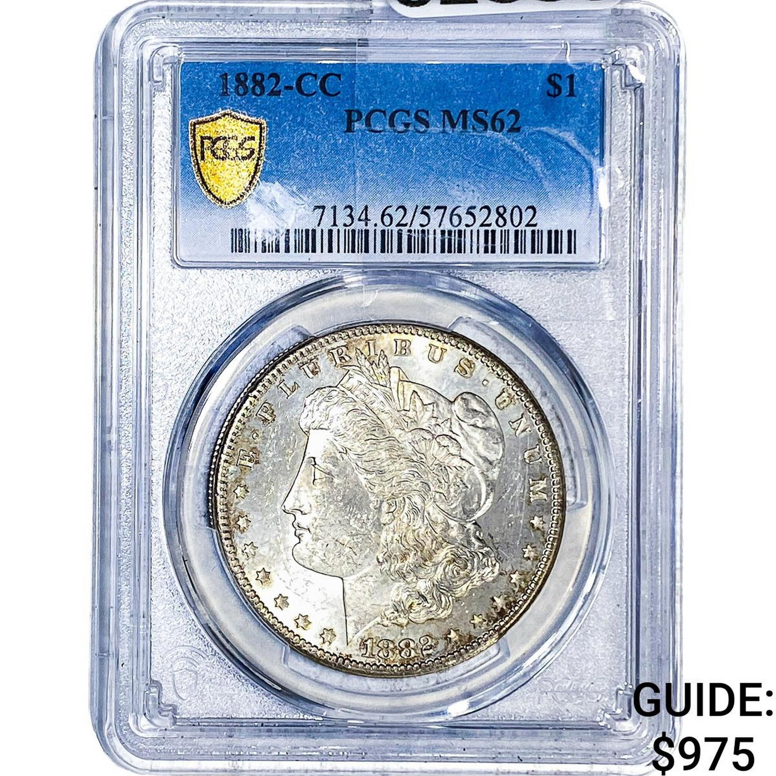 1882-CC Morgan Silver Dollar PCGS MS62: 1882-CC Morgan Silver Dollar PCGS MS62