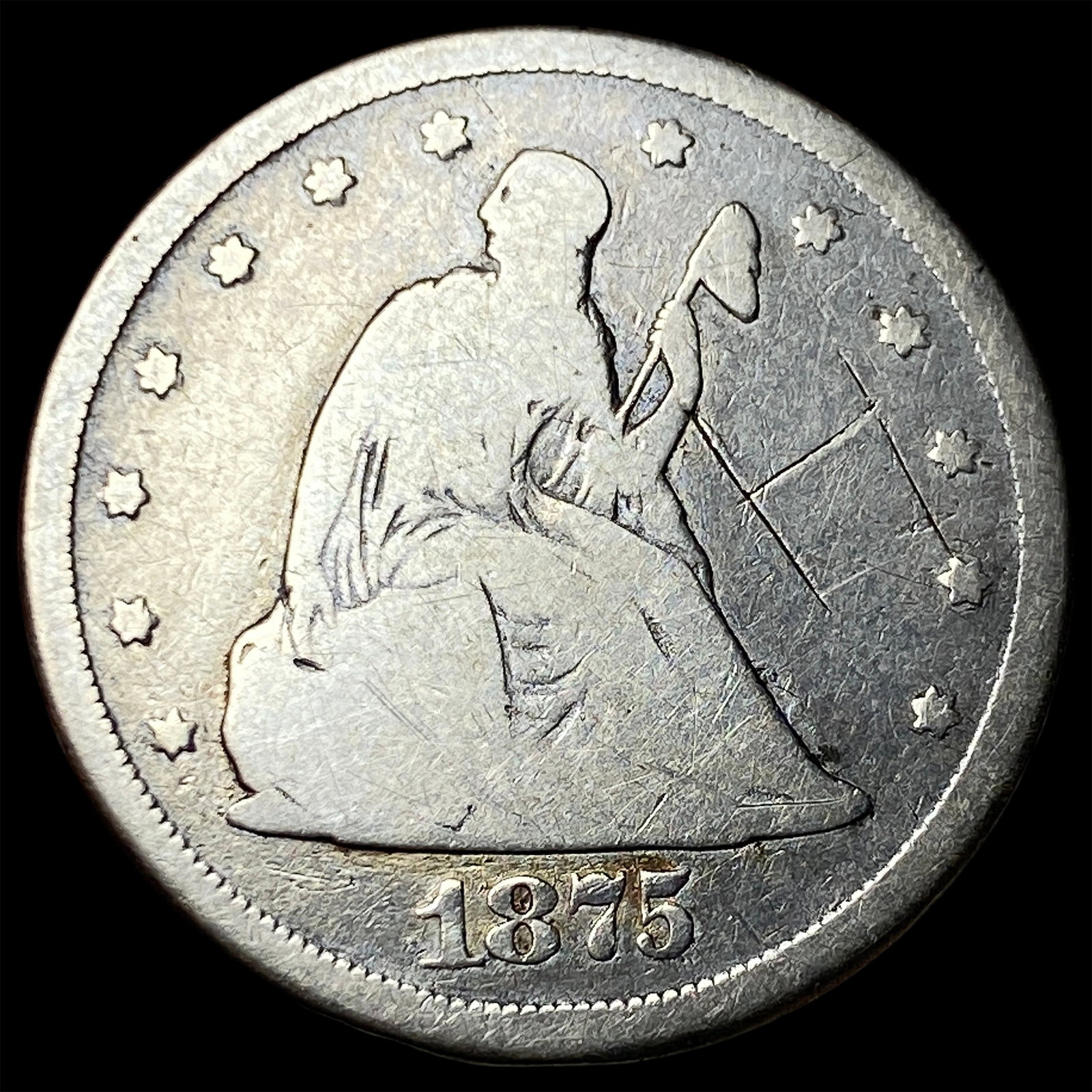 1875-CC Silver Twenty Cents LIGHTLY CIRCULATED (1 of 2)