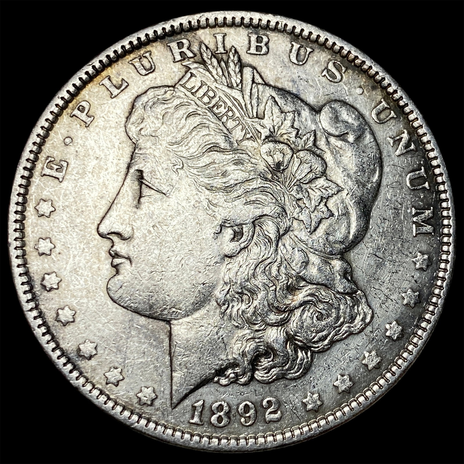 1892 Morgan Silver Dollar NEARLY UNCIRCULATED: 1892 Morgan Silver Dollar NEARLY UNCIRCULATED