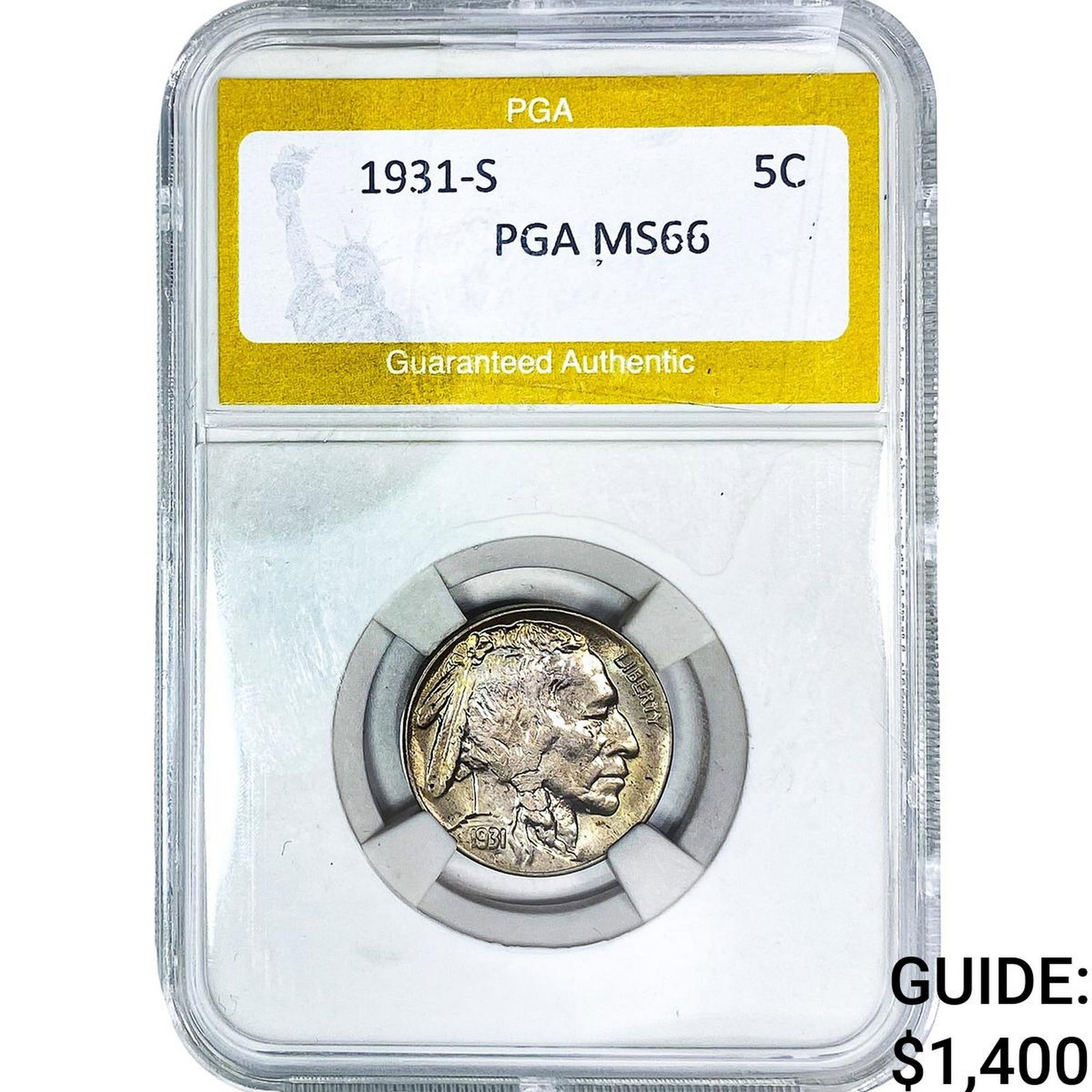 1931-S Buffalo Nickel PGA MS66 (1 of 2)