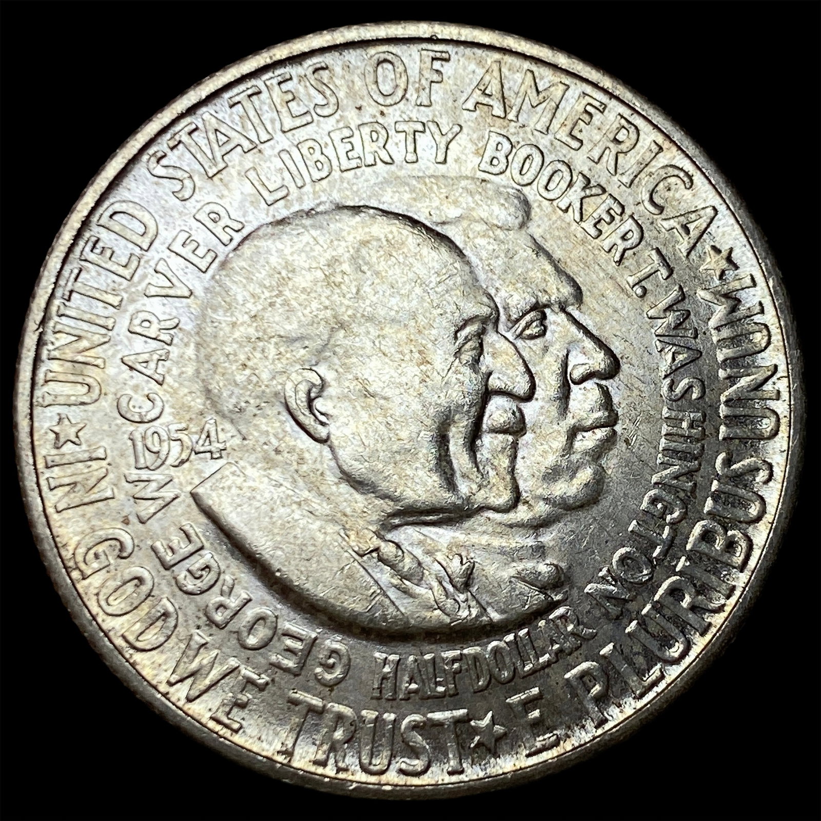 1954-S Silver Booker T. Washington/Carver Half Dollar CHOICE BU (1 of 2)