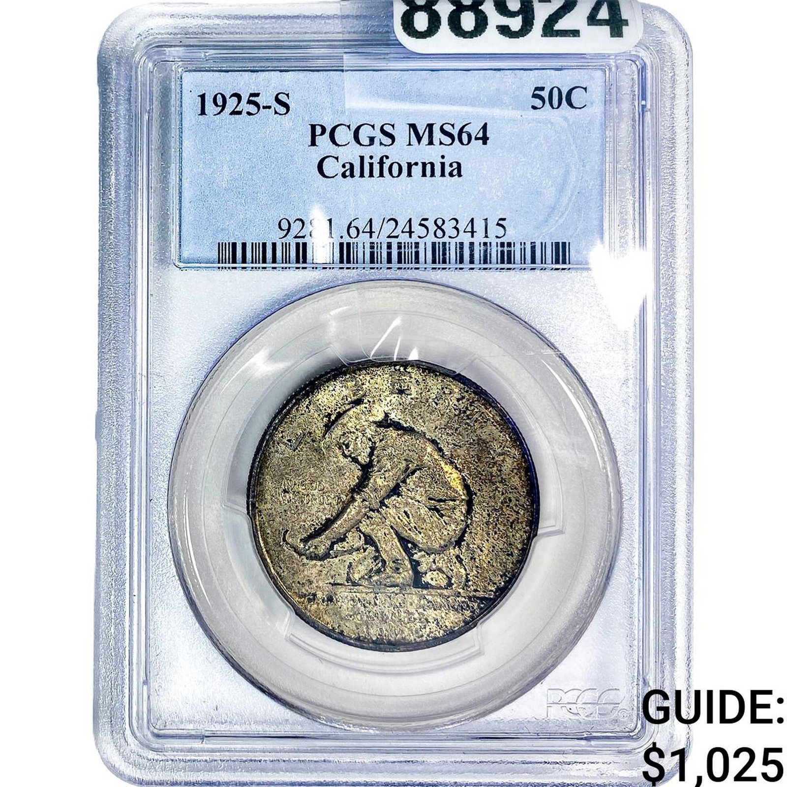 1925-S Jubilee Half Dollar PCGS MS64: 1925-S Jubilee Half Dollar PCGS MS64