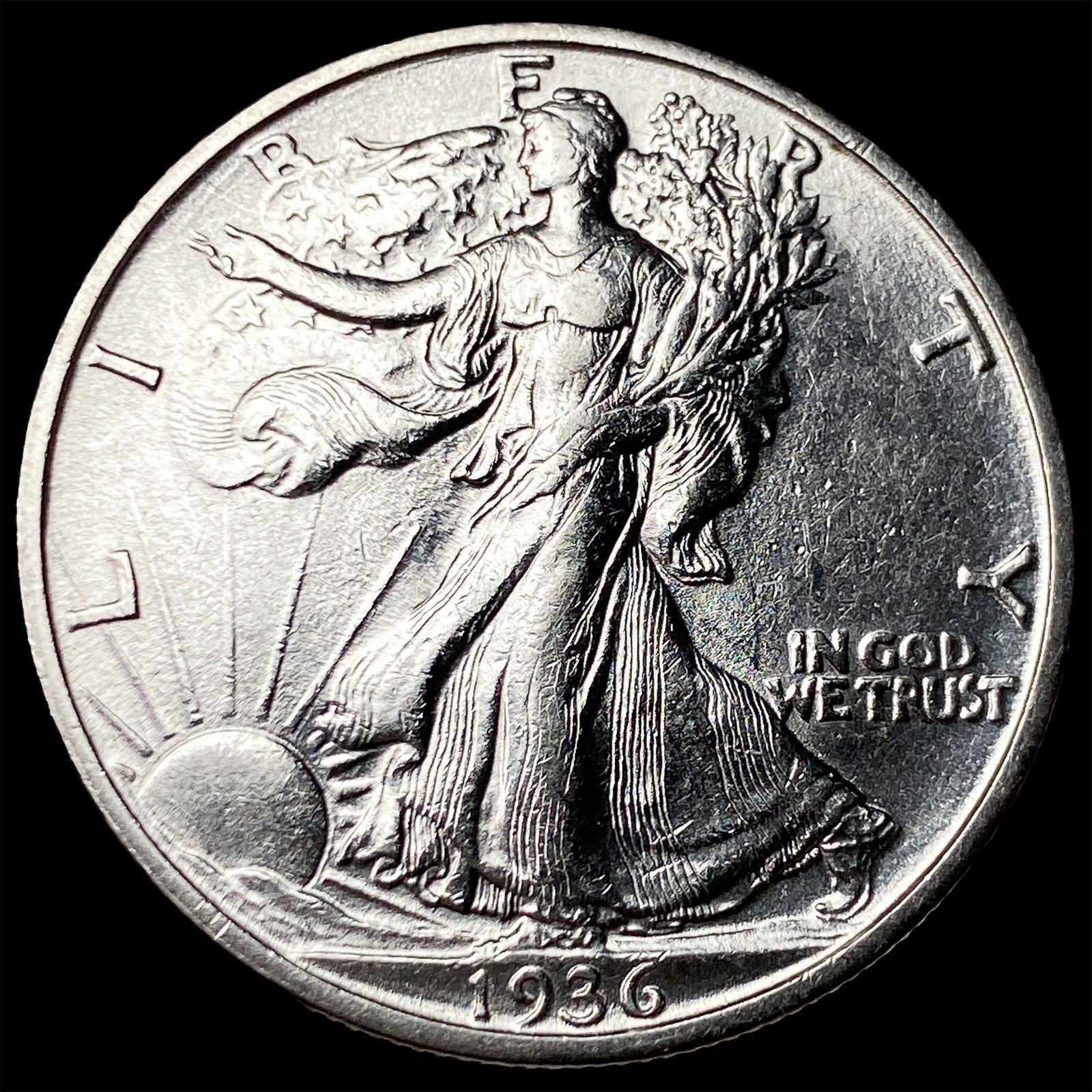 1936-S Silver Walking Liberty Half Dollar CHOICE BU: 1936-S Silver Walking Liberty Half Dollar CHOICE BU