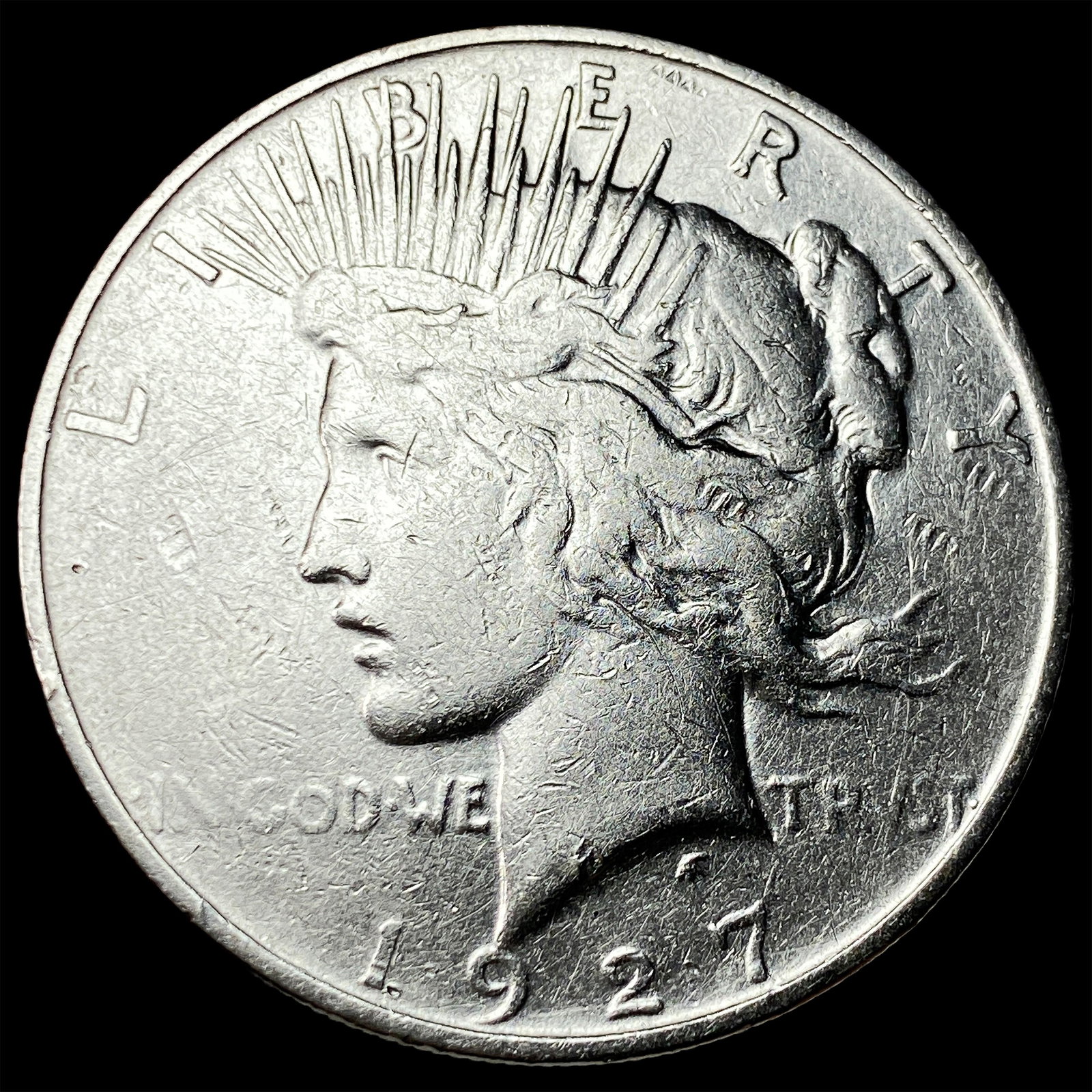 1927-D Silver Peace Dollar CLOSELY UNCIRCULATED: 1927-D Silver Peace Dollar CLOSELY UNCIRCULATED