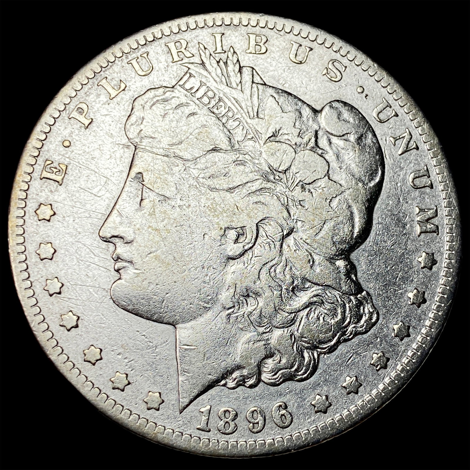 1896 Morgan Silver Dollar NEARLY UNCIRCULATED: 1896 Morgan Silver Dollar NEARLY UNCIRCULATED