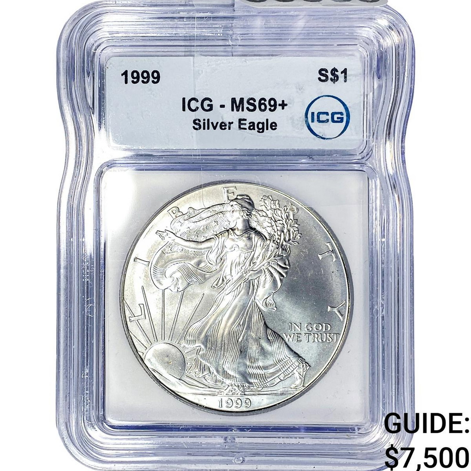 1999 Silver Eagle ICG MS69+ (1 of 2)