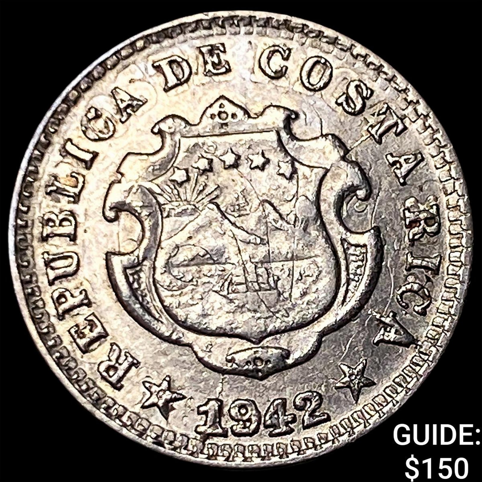 1942 Costa Rica 5 Centesimos S/O 2 Centesimos (1 of 2)