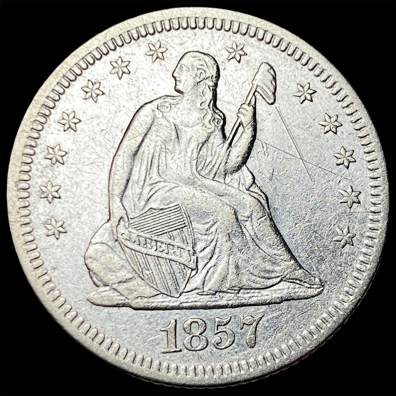 1857-O Silver Quarter Dollar UNCIRCULATED: 1857-O Silver Quarter Dollar UNCIRCULATED