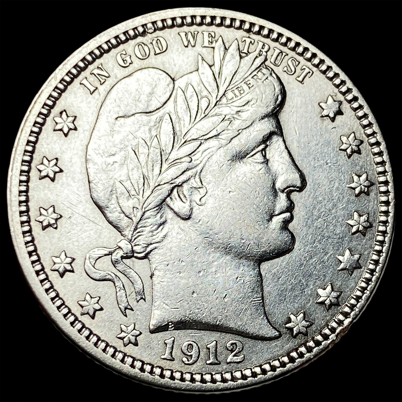1912 Silver Barber Quarter CHOICE BU: 1912 Silver Barber Quarter CHOICE BU