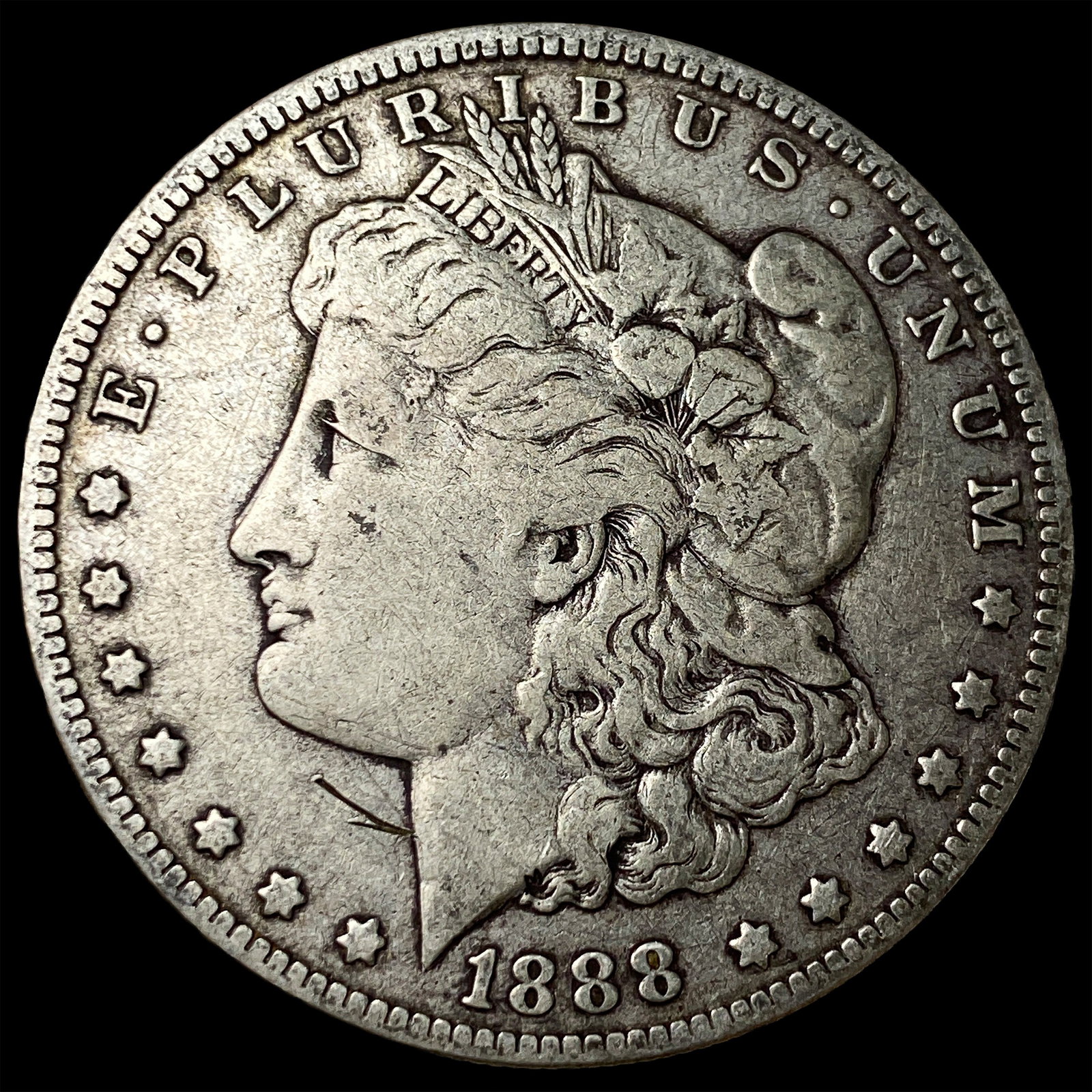 1888-O Hot Lips Silver Morgan Dollar LIGHTLY CIRCULATED: 1888-O Hot Lips Silver Morgan Dollar LIGHTLY CIRCULATED