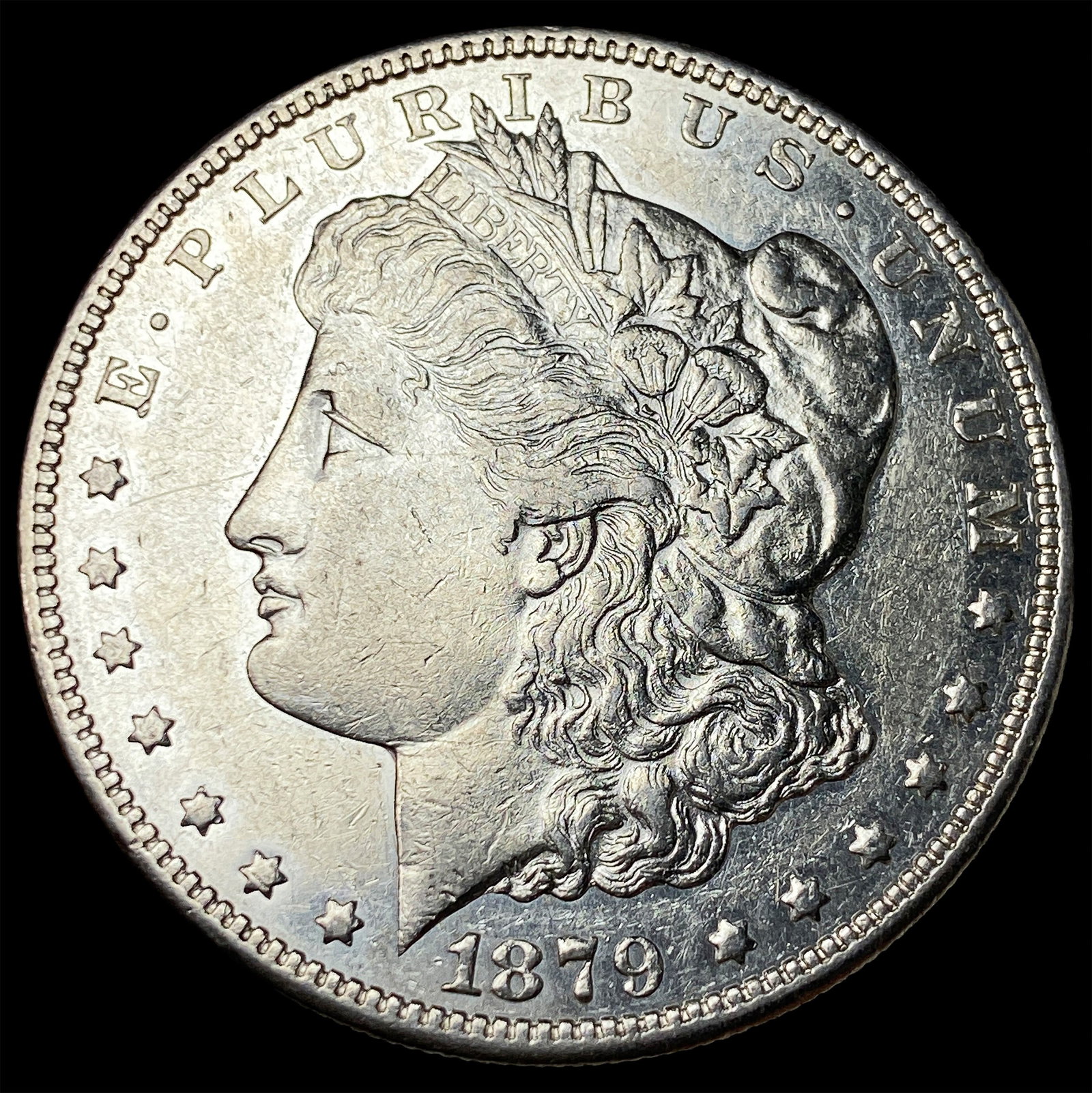 1879-S Rev 78 Silver Morgan Dollar CHOICE AU: 1879-S Rev 78 Silver Morgan Dollar CHOICE AU