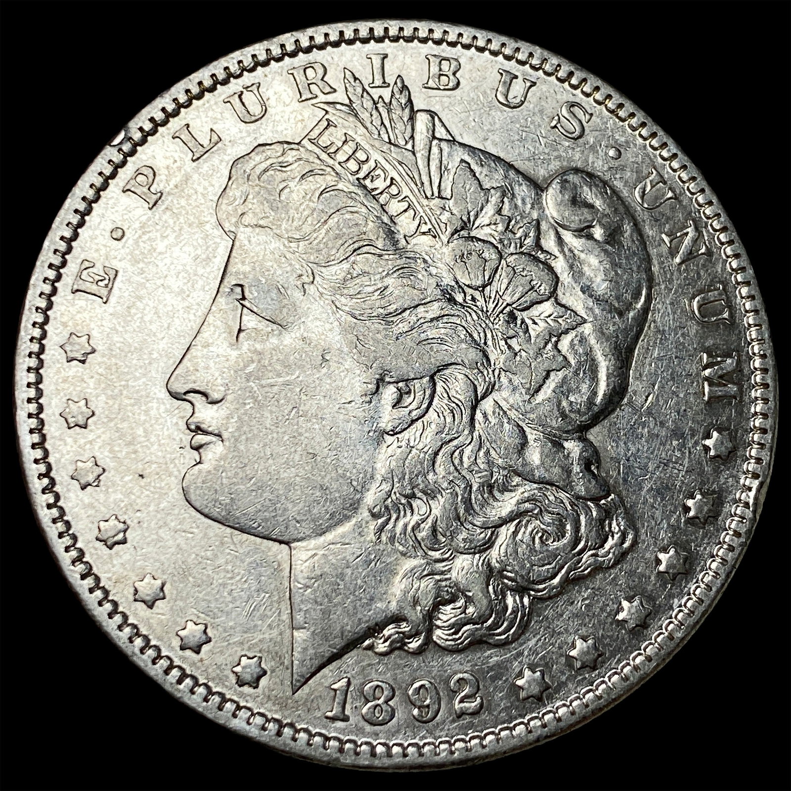 1892 Silver Morgan Dollar CHOICE AU: 1892 Silver Morgan Dollar CHOICE AU