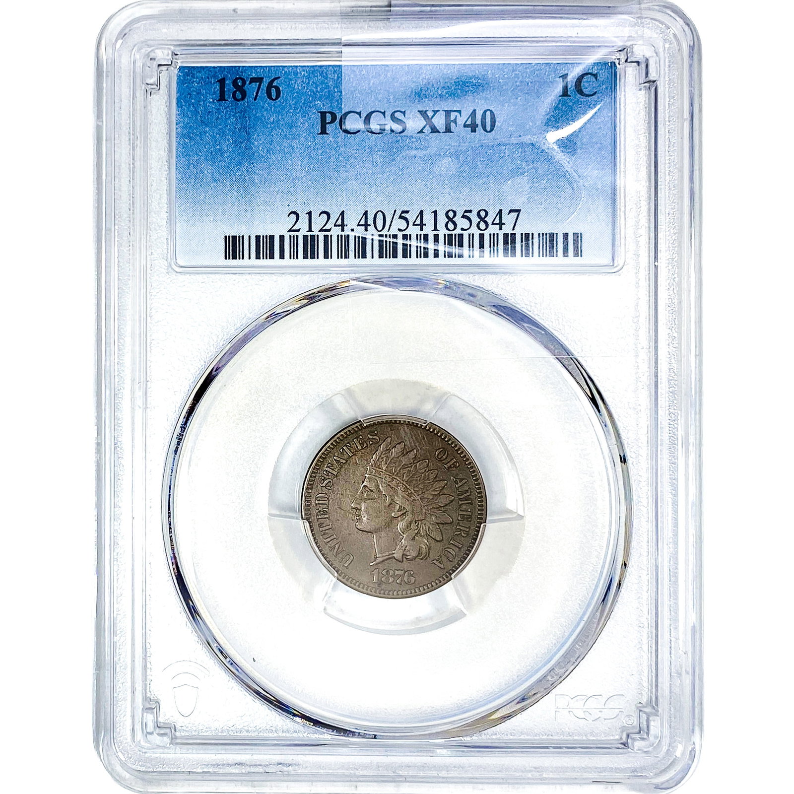 1876 Indian Head Cent PCGS XF40 (1 of 2)