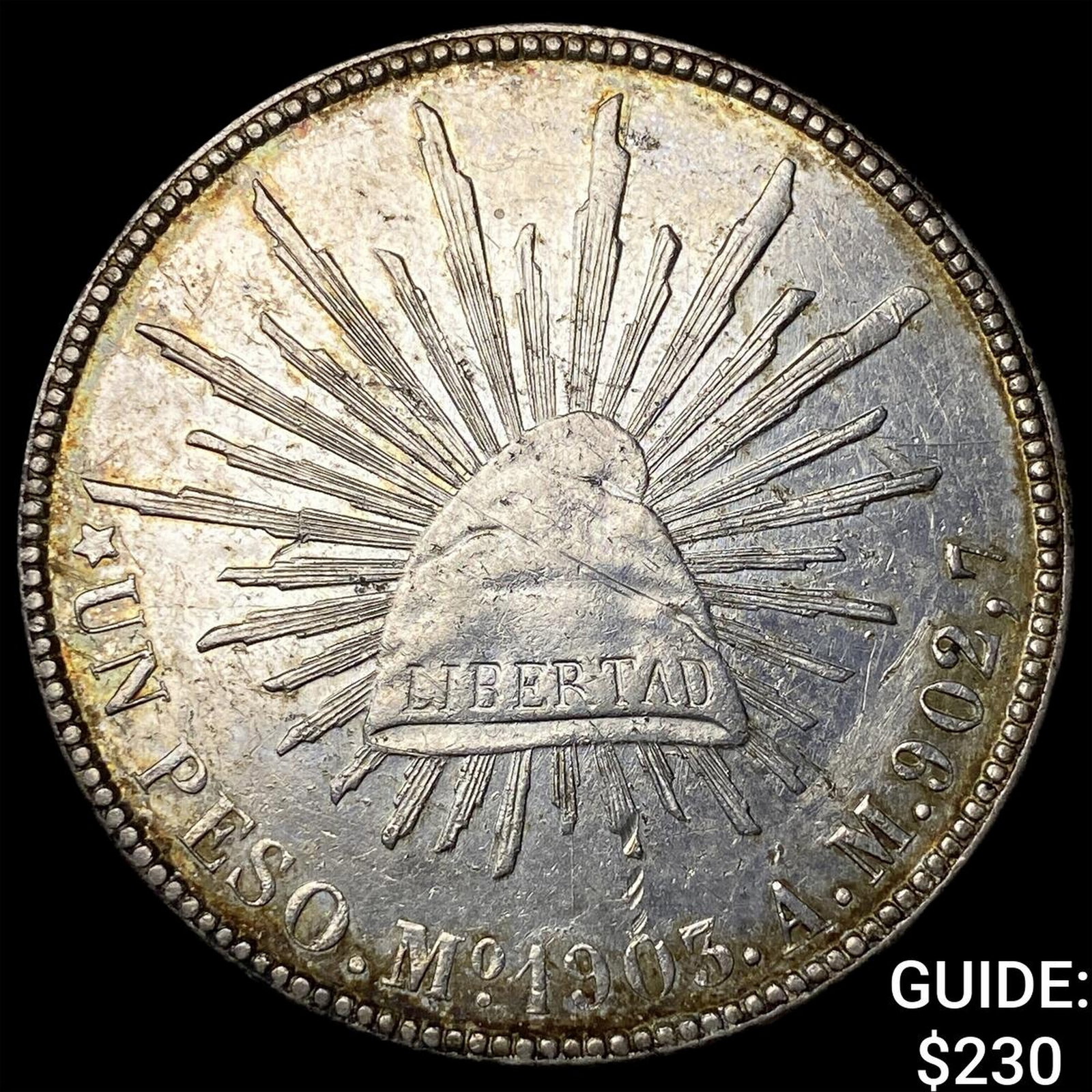 1903 Mexico Silver 1 Peso NEARLY UNCIRCULATED (1 of 2)